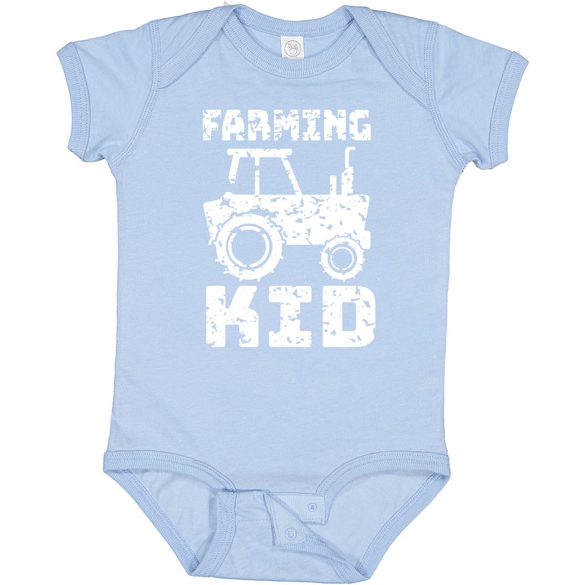 Inktastic Farming Kid Tractor Distressed Look Baby Bodysuit - Cute Farm-Themed Outfit for Infants & Toddlers - Perfect for Playdates, Farm Visits, and Photo Shoots