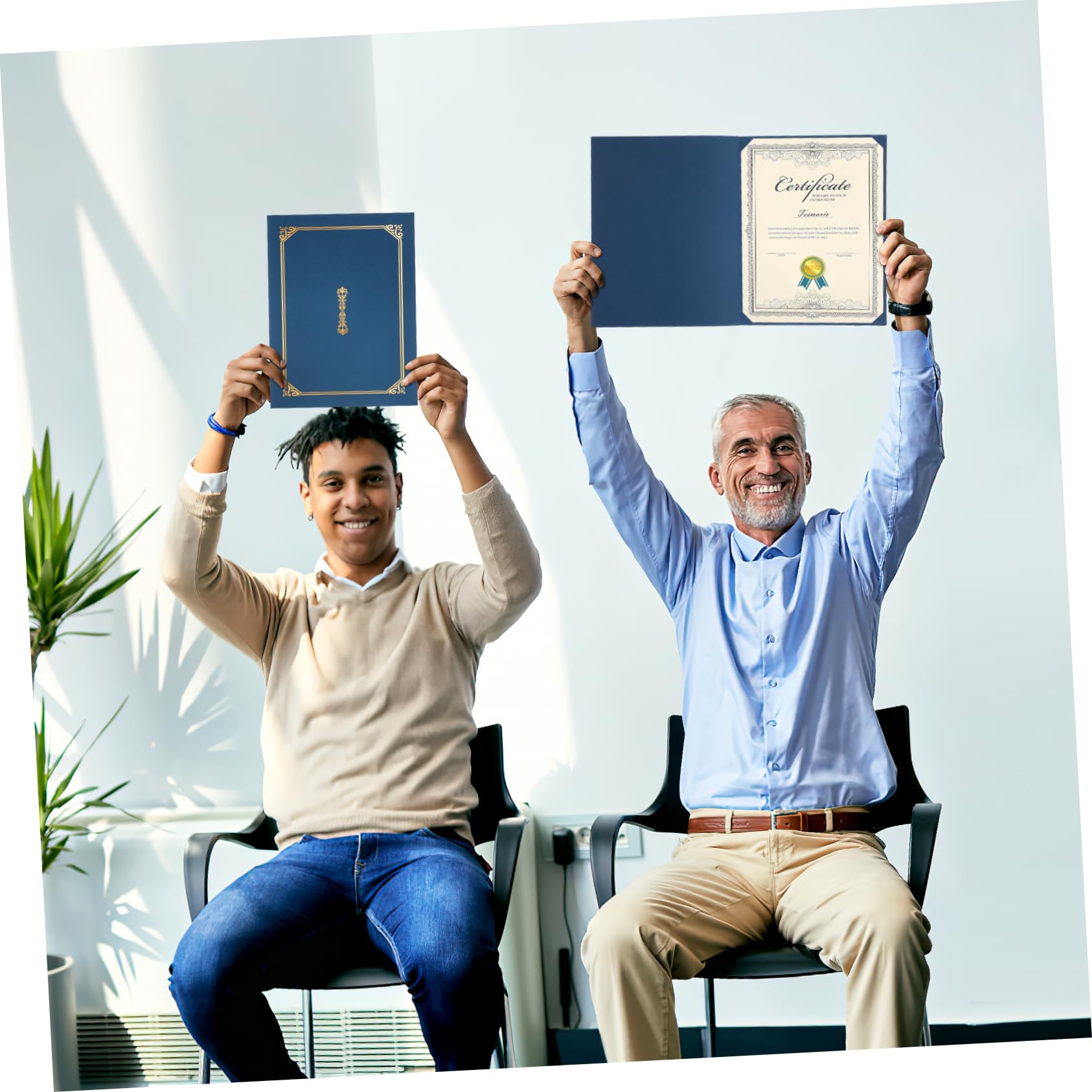 Alipis 4-Pack Blue Diploma Certificate Holders - A4 Document Folders for Awards, Diplomas & Important Papers | Perfect for Graduation, Office Organization & Professional Document Display