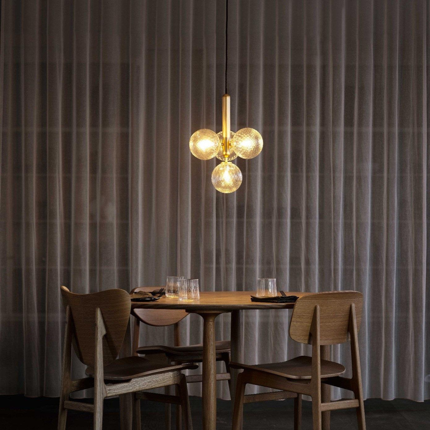 Elysian Glow Pendant Swag Light - Modern Adjustable Hanging Chandelier for Bedroom, Living Room & Dining Room Decor | Dimmable LED Lighting Fixture for Home & Office