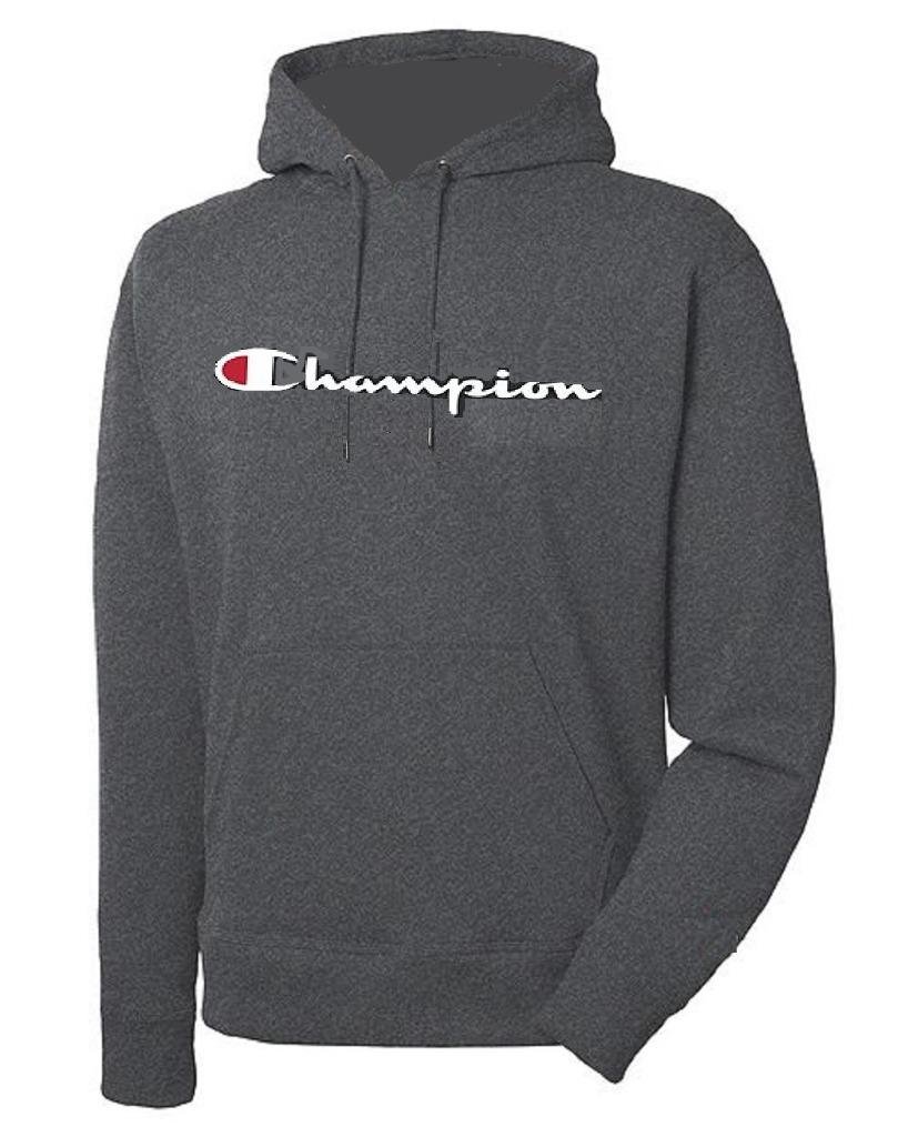 Champion Men's Big & Tall Script Logo Pullover Hoodie - Soft Cotton Fleece Sweatshirt for Casual Wear, Gym & Outdoor Activities