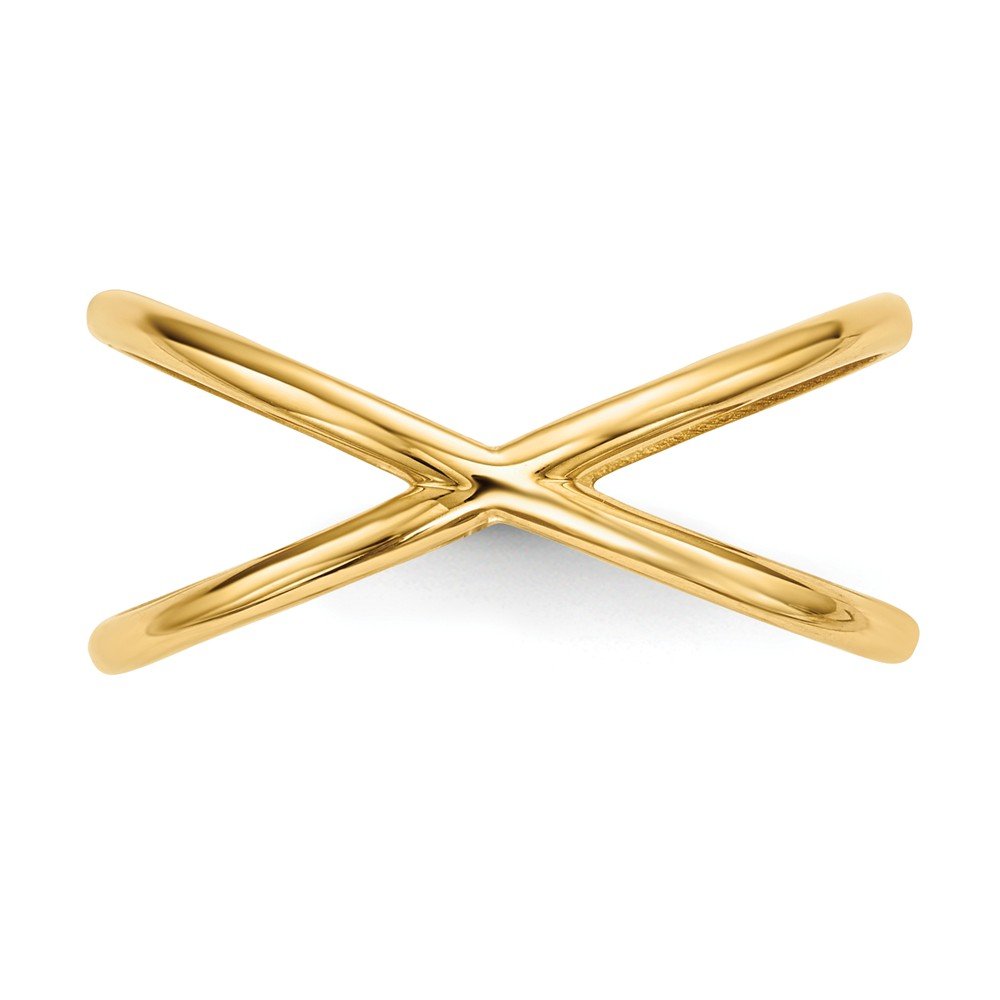 14K Solid Yellow Gold Double Ring Band for Women - Elegant Stackable Wedding Bands, Anniversary Rings & Everyday Jewelry