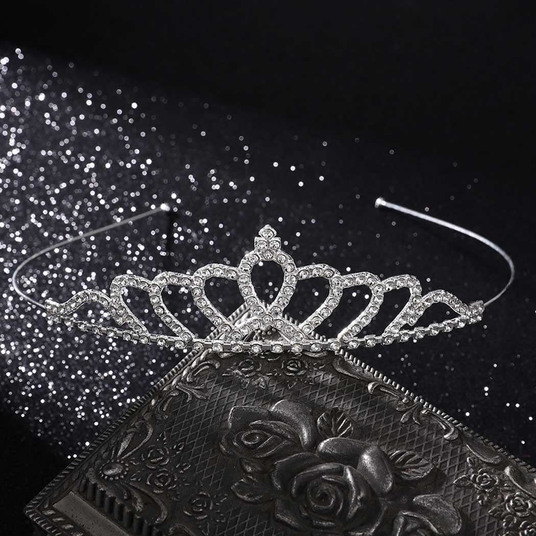 Sparkling Silver Tiara Crown with Rhinestones - Elegant Princess Crown for Girls & Women | Crystal Birthday Headband for Parties, Weddings & Special Events | Perfect Hair Accessory for Costumes & Celebrations
