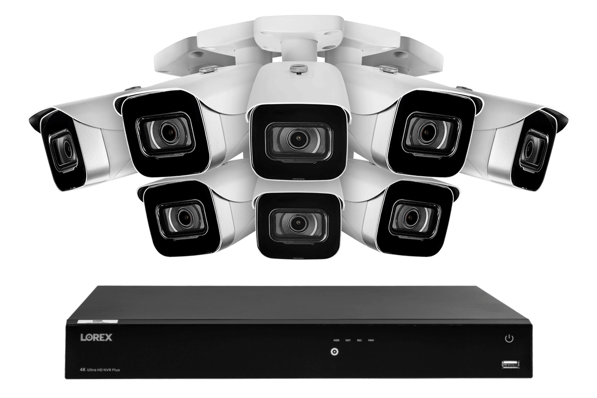 Lorex Fusion 4K 16-Channel Wired NVR Security System with 3TB HDD and IP Bullet Cameras - 24/7 Home & Business Surveillance for Indoor/Outdoor Protection