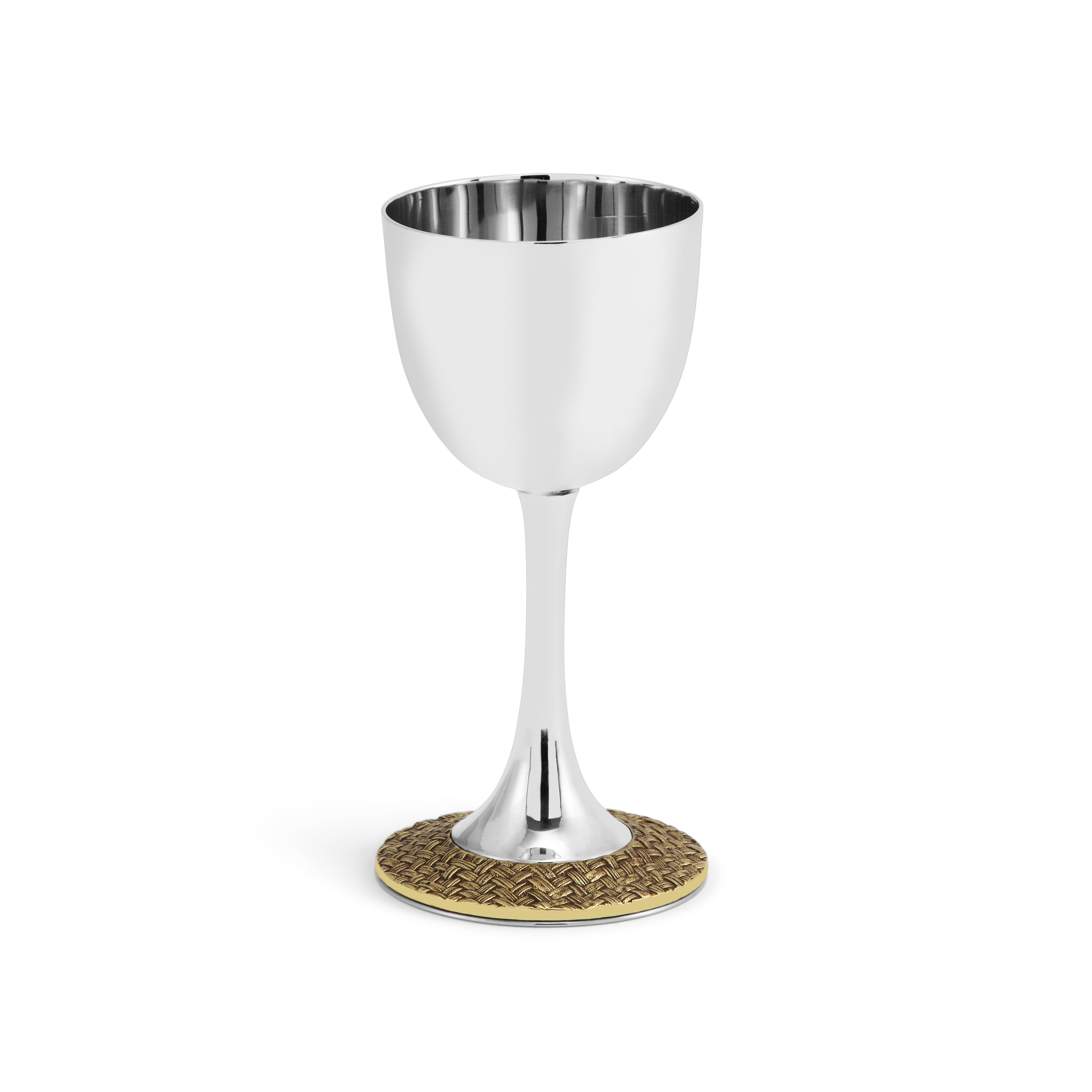 Handmade Elegant Palm Kiddush Cup for Jewish Shabbat & Holidays - Silver Plated Traditional Blessing Wine Goblet for Religious Ceremonies, Home Decor & Wedding Gifts
