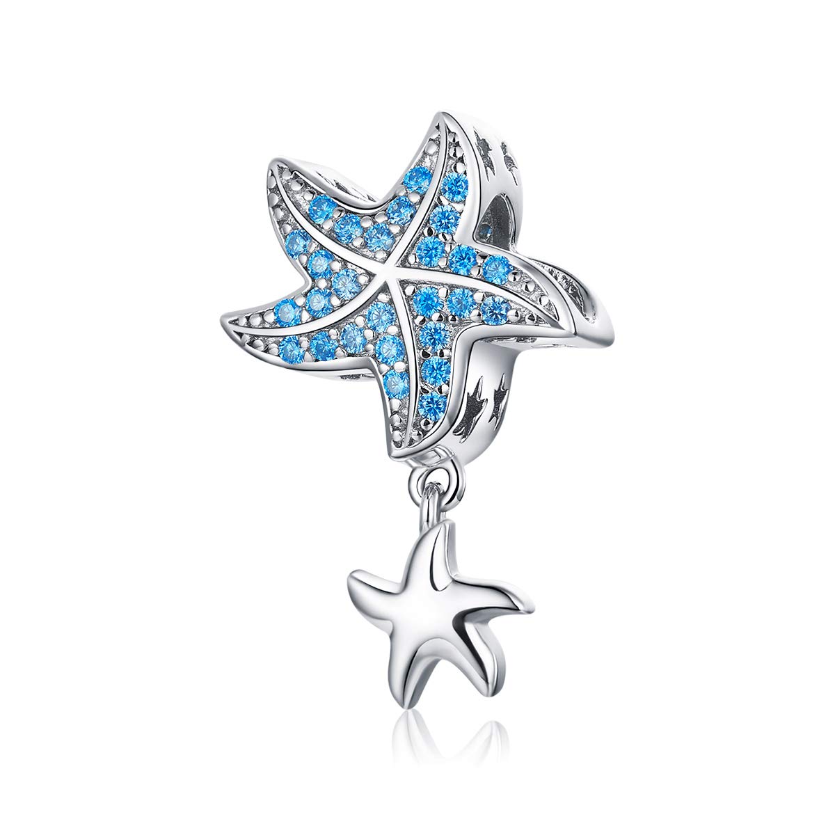 925 Sterling Silver Ocean Animal Charms for Pandora Bracelets - Fish, Crab & Starfish Charms for Women | Perfect for Beach Vacations, Summer Jewelry & Gift Giving