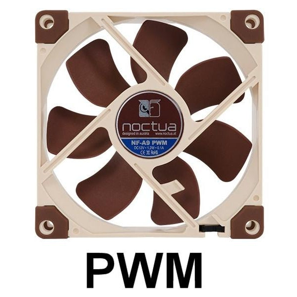 Noctua NF-A9 PWM 92x92x25mm Premium Quiet Cooling Fan - 12V 4-Pin for PC, CPU Cooler & Case Cooling - Perfect for Gaming Rigs & Workstations