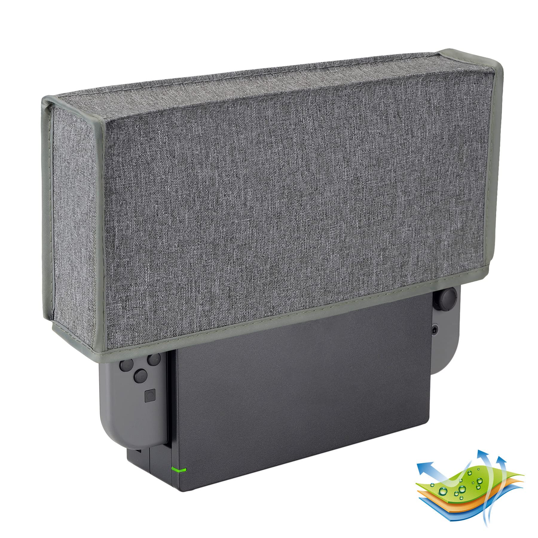 PlayVital Protective Cover for Nintendo Switch OLED - Anti-Scratch, Waterproof Dock Sleeve Case (Gray) | Perfect for Travel, Storage & Gaming Protection