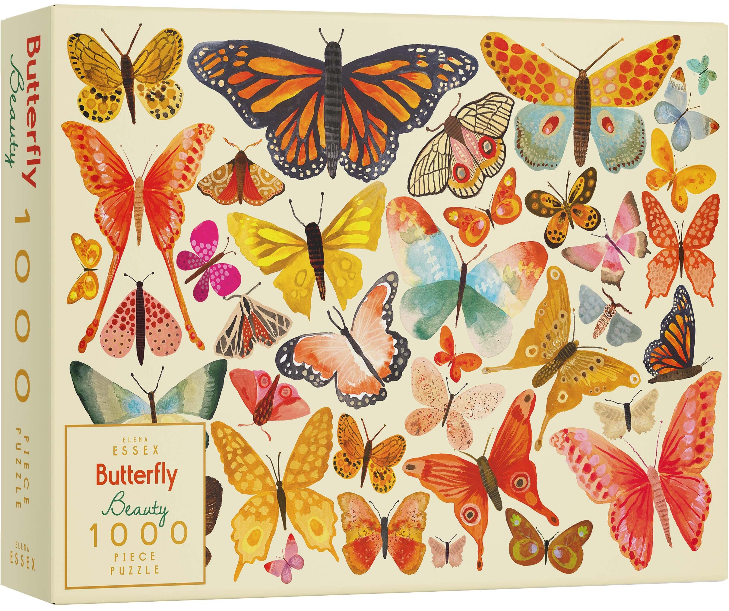 Elena Essex 1000-Piece Jigsaw Puzzle - Butterfly Beauty | Adult Puzzle with Vibrant Animal & Nature Colors | 50x70cm | Perfect for Relaxation, Home Decor & Family Game Night
