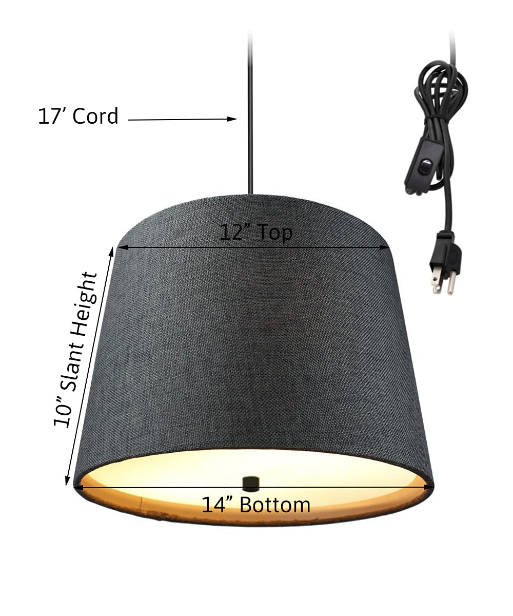 2-Light Plug-in Swag Pendant with Diffuser - 14