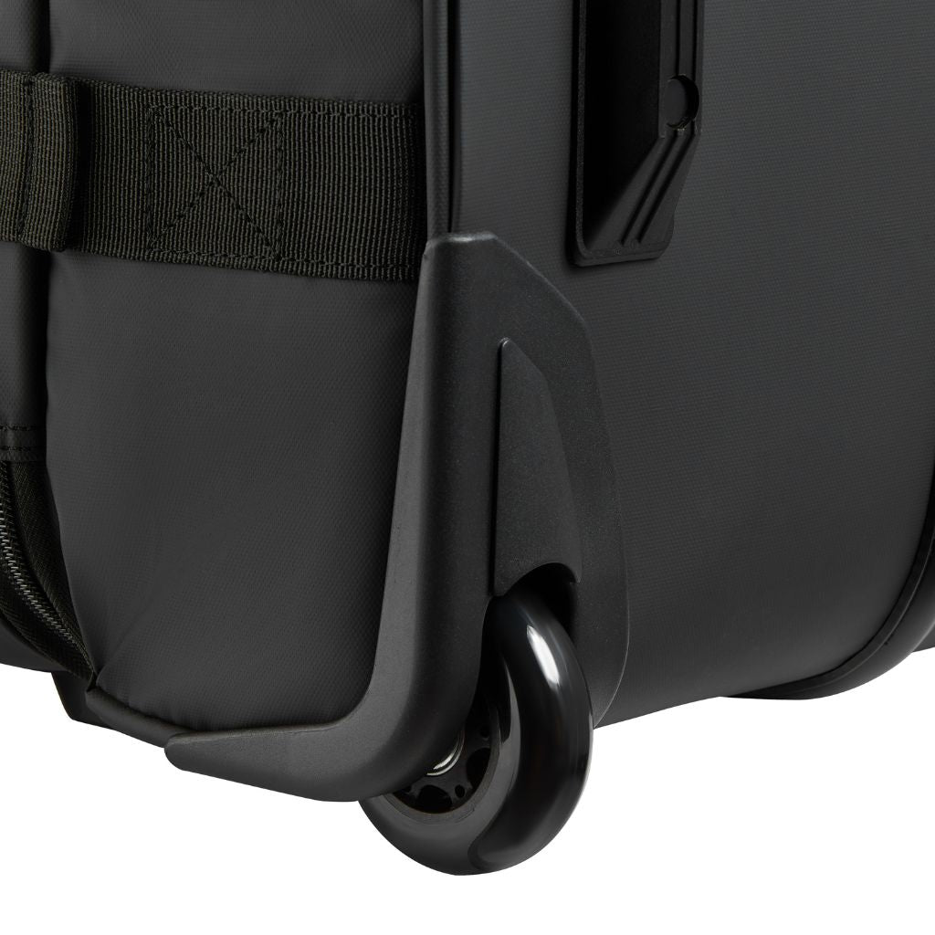 Jeep 2 Wheel 55cm Rolling Duffle Bag - Black Travel Luggage for Camping, Gym & Weekend Getaways | Water-Resistant Durable Carry-On Bag