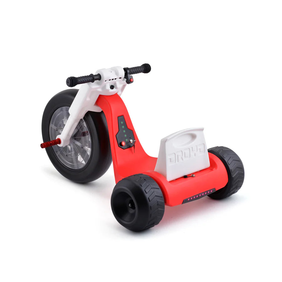 **Droyd Kids Electric Trike 24V 2Ah Lithium-Ion Battery, 50W Brushed Motor, 6 MPH Speed, 3 Miles Range – Red | Fun Outdoor Ride for Boys & Girls, Parks & Neighborhood Adventures**