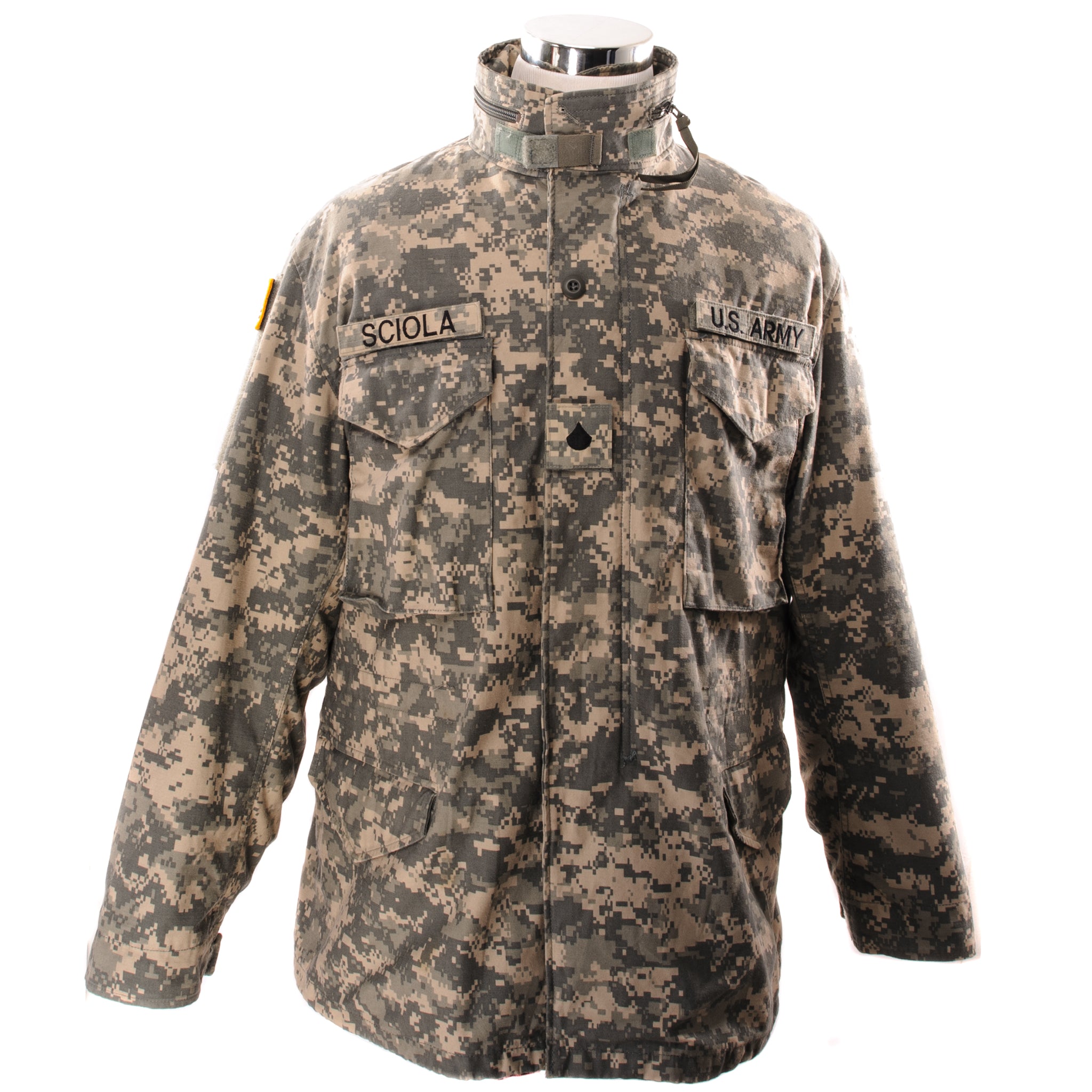 Vintage US Army M65 Universal Camouflage Field Jacket - Size Large Regular (2008 Edition) - Military Outdoor Hiking Hunting Tactical Gear