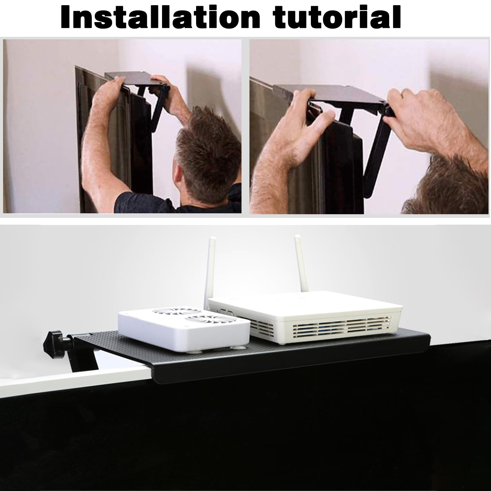 Floating Shelves for Wall Mounted TV - Modern Under TV Shelf with Cable Box Storage | Perfect for Living Room, Bedroom & Home Theater Setup