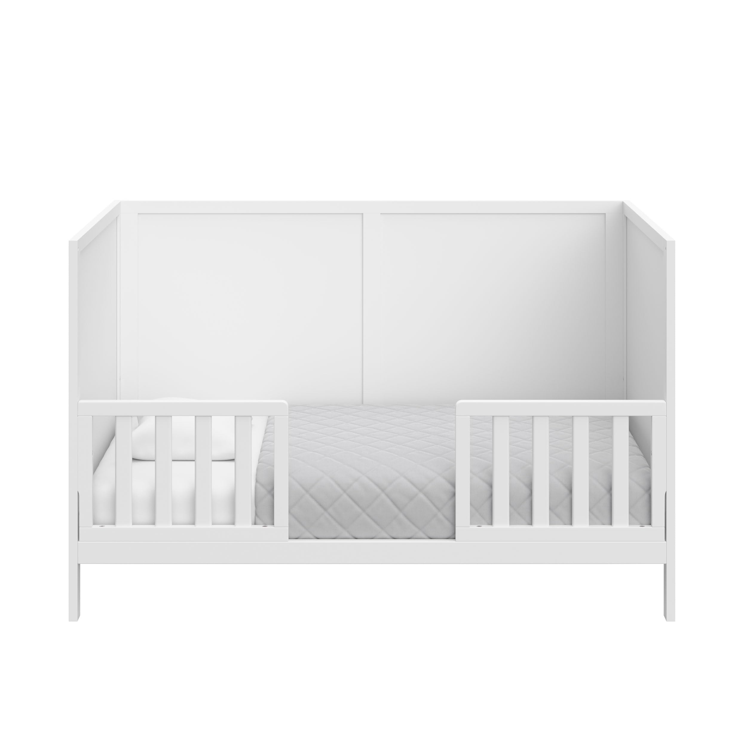 Graco Theo Convertible Crib & Mattress Set - GREENGUARD Gold Certified Baby Crib with Included Mattress, White Nursery Essentials for Newborns & Toddlers | Perfect for Modern Nurseries & Daycare Centers