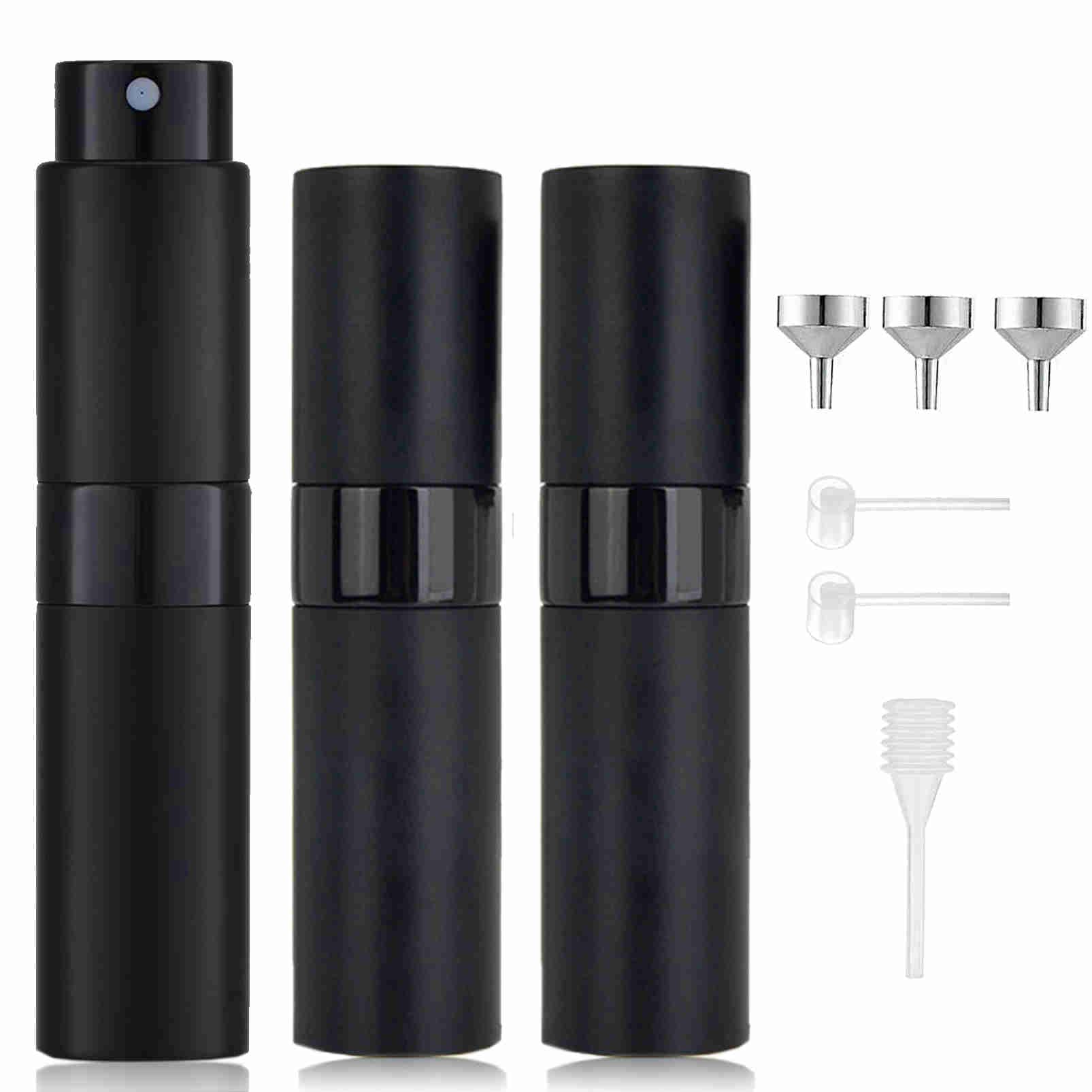 DMQ 3PCS 8ML Refillable Perfume Atomizer Spray Bottle Set - Travel Size Cologne Dispenser for Men & Women | Portable Essential Oil Sprayer for Gym, Office, Date Night & Vacation