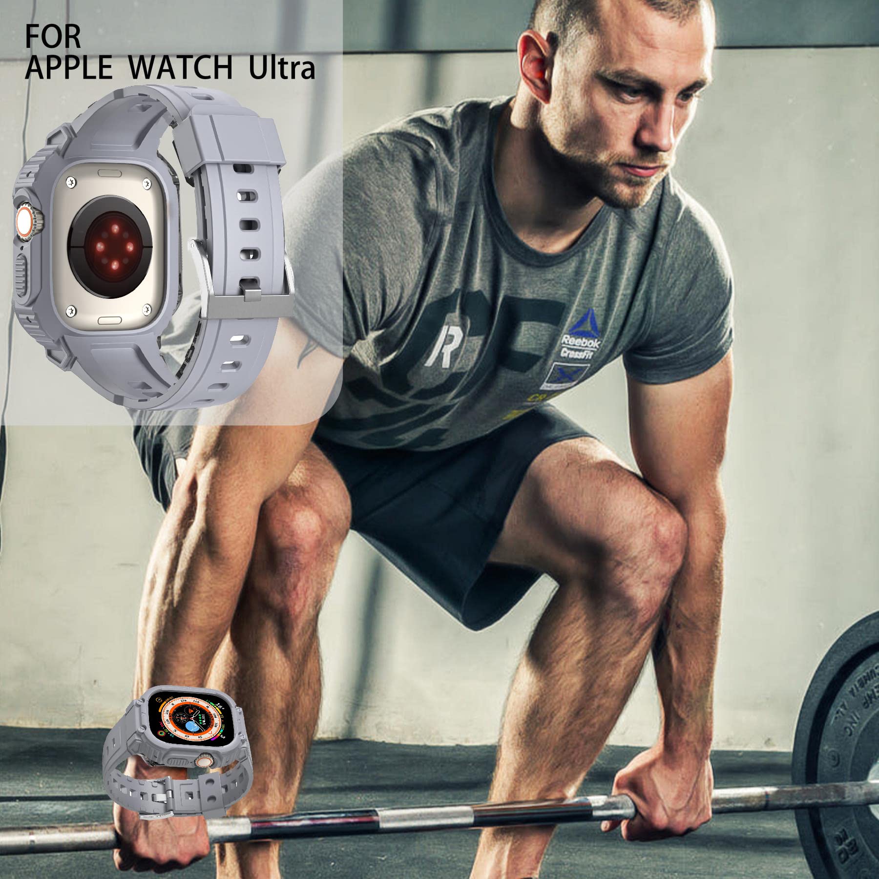 Rugged Protective Case with Band for Apple Watch Ultra 49mm - Compatible with iWatch Ultra 49mm, Durable Bumper Case for Men & Women - Perfect for Outdoor Sports, Workouts & Daily Use