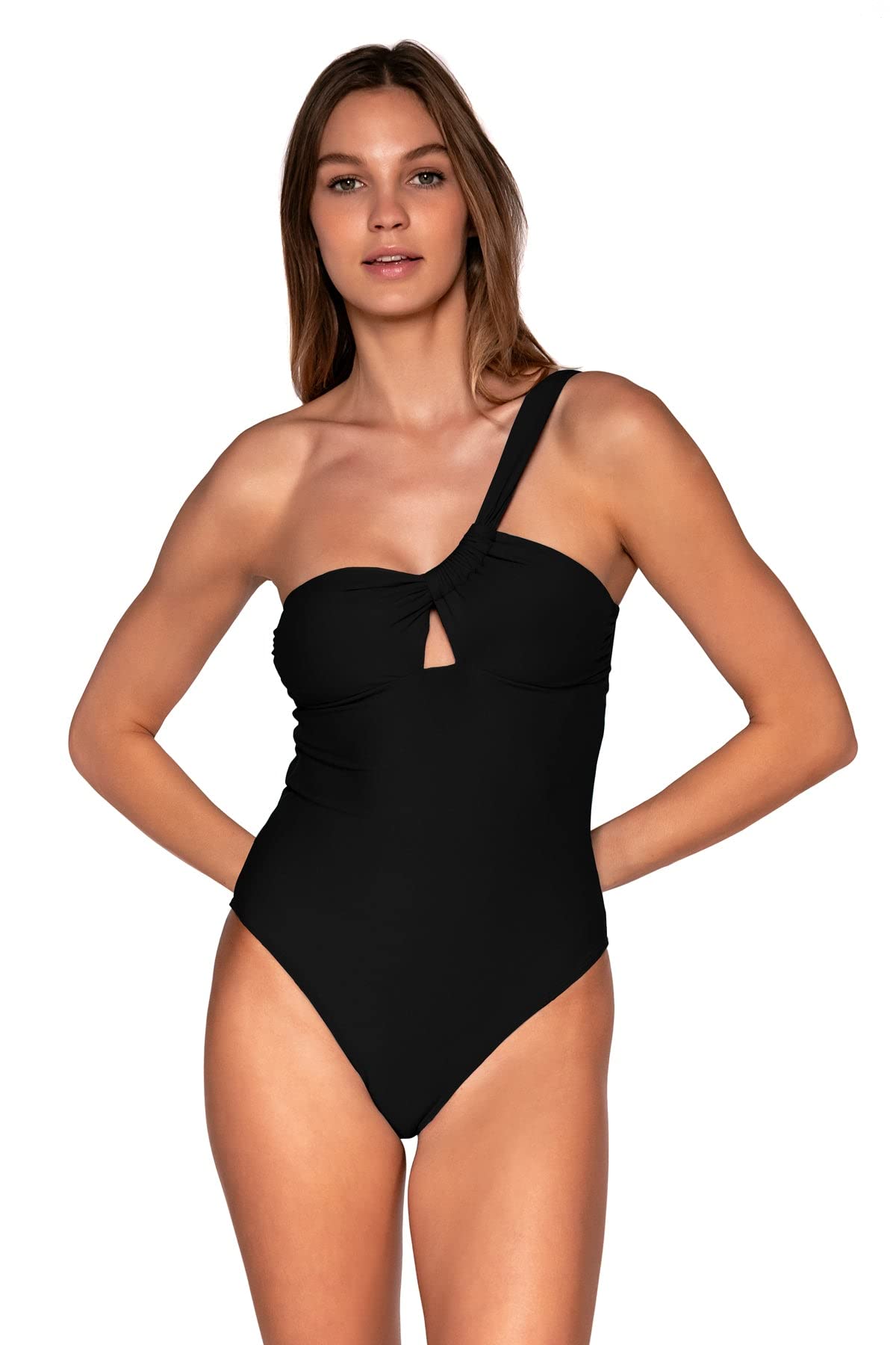 Sunset Ginger One Piece Women's Swimsuit with Removable Pads - Flattering Swimwear for Beach, Pool & Vacation | Tummy Control Bathing Suit