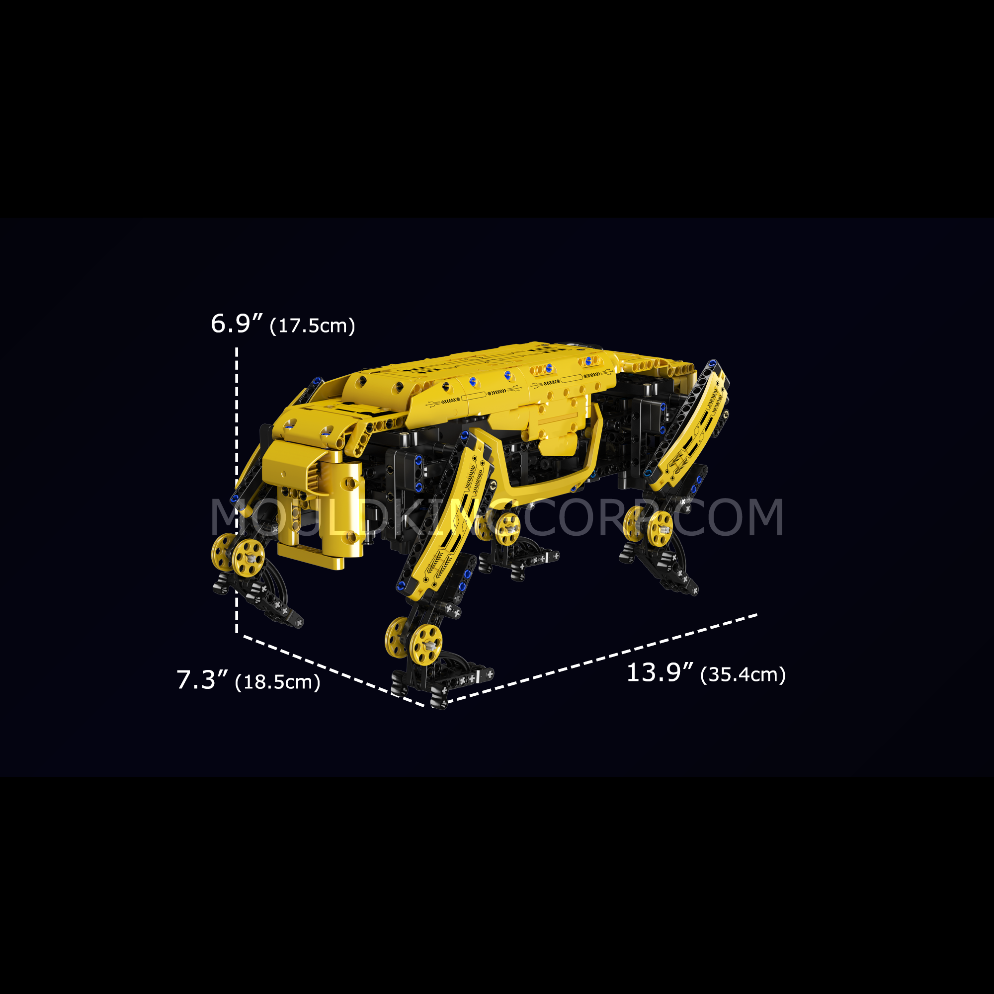 Mould King 15066S Boston Robot Dog STEM Building Kit - 921 Pieces Remote Control Robot Toy for Kids & Adults | Educational Robotics, DIY Engineering Project, Gift for Tech Lovers | Play at Home, School, or STEM Competitions