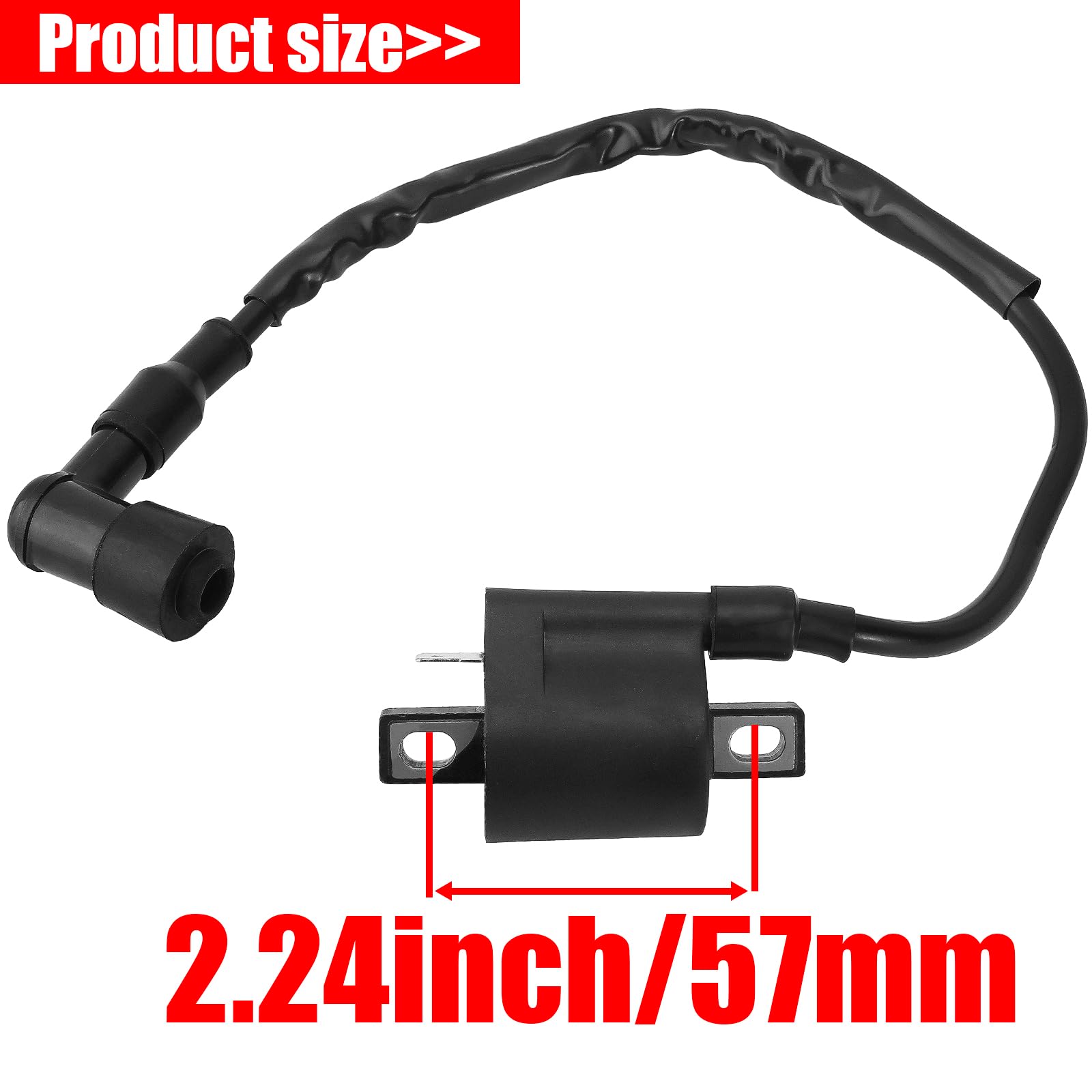 High-Performance Ignition Coil for Yamaha Bear Tracker, Trail Boss, Warrior, Big Bear, Raptor, TTR125, YFM350, ATC185S, ATC200 - Compatible with YFM 250, 330, 350 & ATC 185S, 200, 200ES, 200S - Perfect for Off-Road, Trail Riding & ATV Maintenance