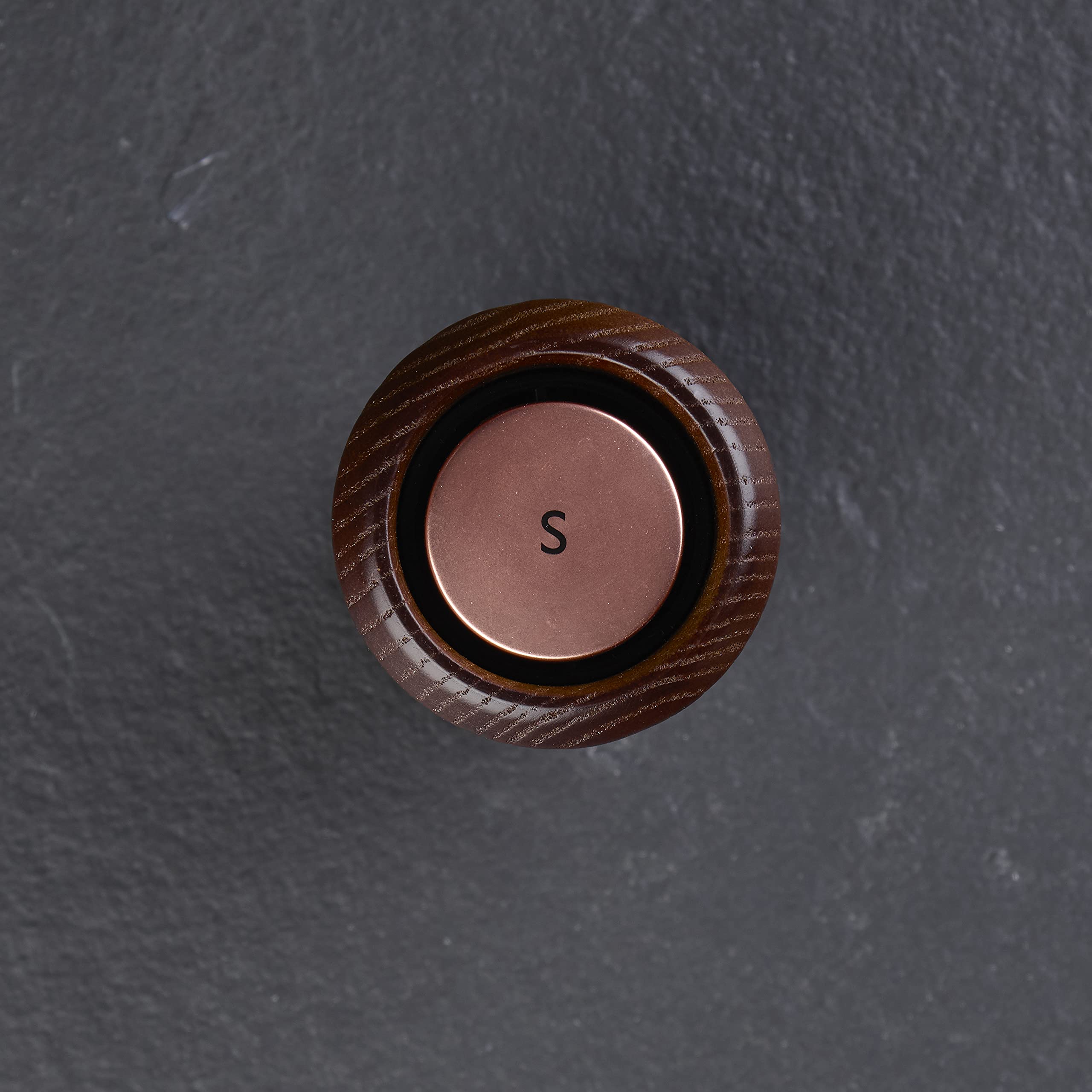 Cole & Mason Lyndhurst Premium Salt and Pepper Grinder Set - Ash Wood & Stainless Steel - 185mm Gourmet Precision+ Mills - Rose Gold Accents - Perfect for Kitchen, Dining Table & Gift Giving