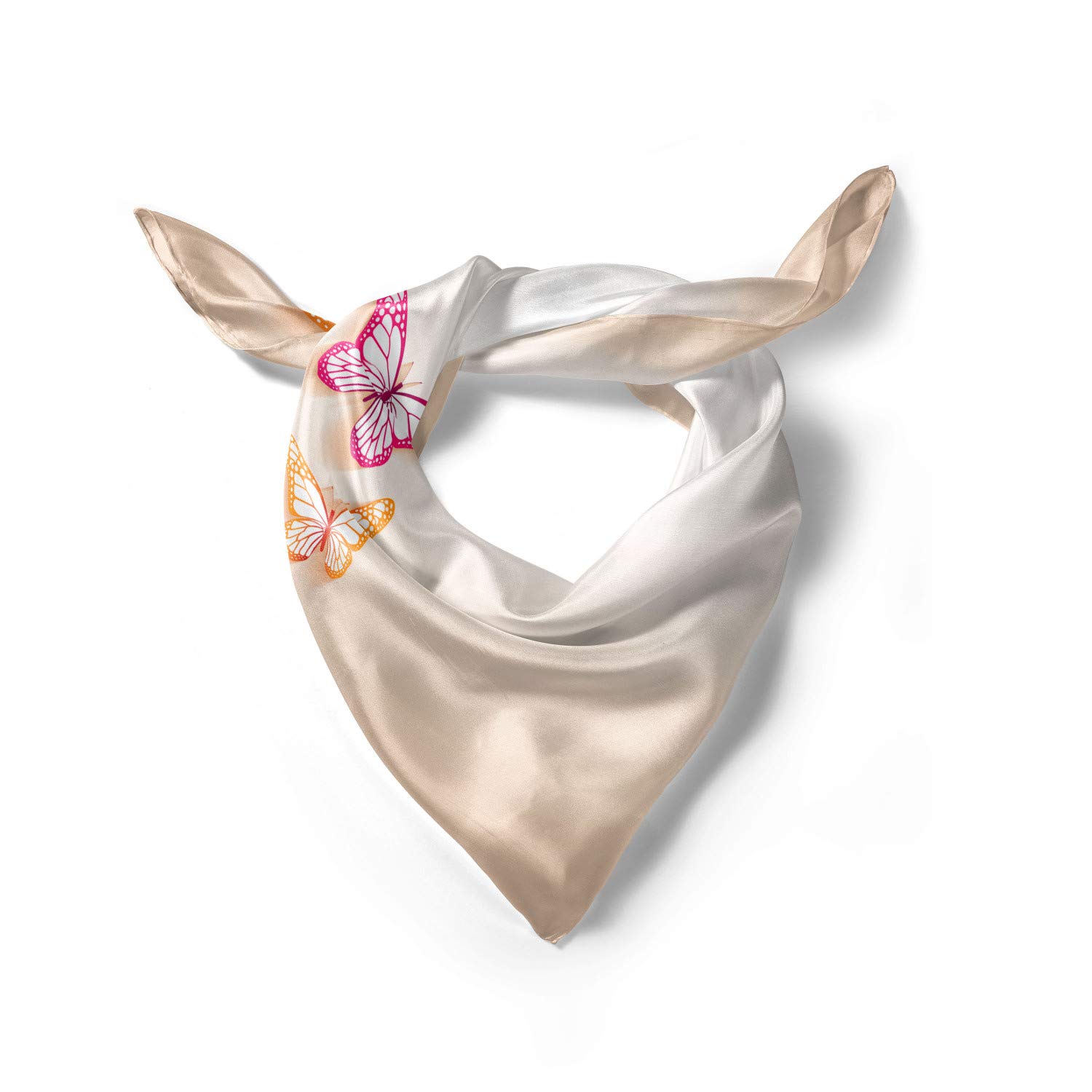 Ambesonne Nature Headscarf - Floral Paper Cut Design Hijab Scarf for Women, Lightweight & Breathable, Perfect for Daily Wear, Outdoor Activities & Special Occasions