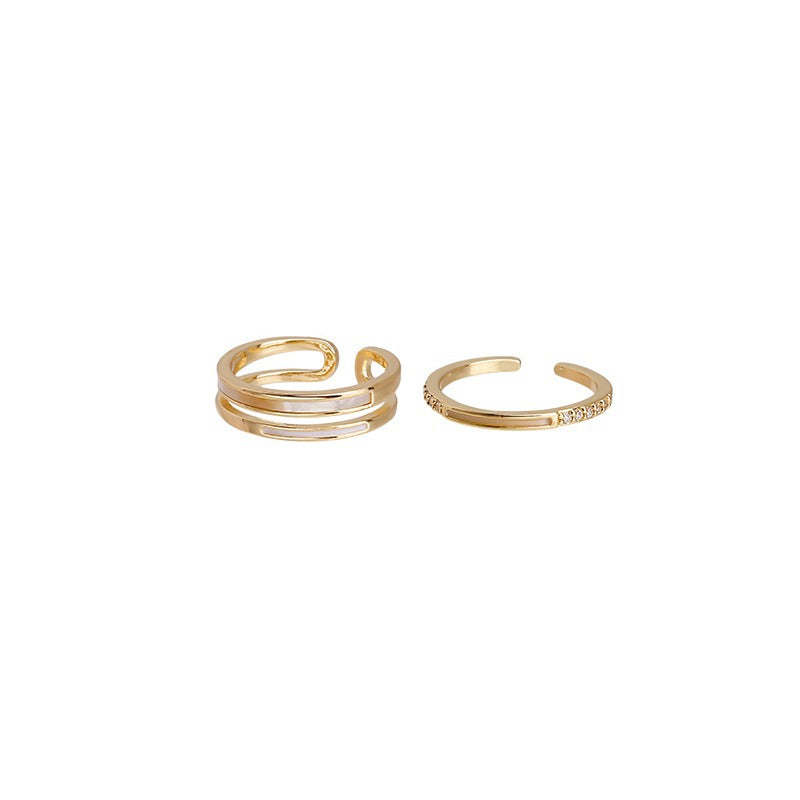 Conch Shell Stackable Rings Set for Women - Boho Beach Layered Ring Set - Trendy Stacking Rings for Summer, Vacation, and Beach Outfits