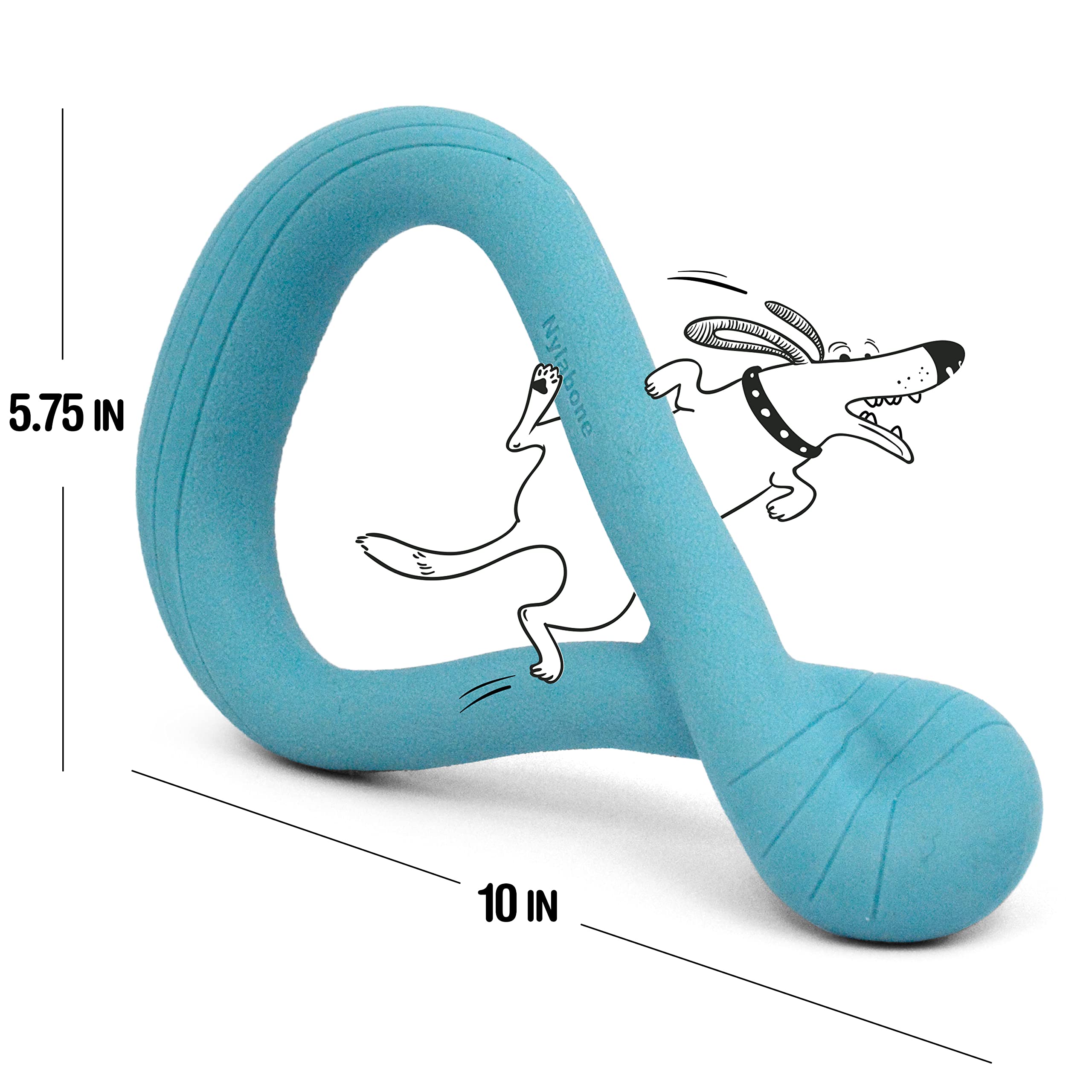 Nylabone Tuug Interactive Dog Toy - Durable Tug Toy for Play & Exercise - Firm Yet Flexible for Creative Play - Perfect for Indoor & Outdoor Fun - Great for Training & Bonding with Your Dog