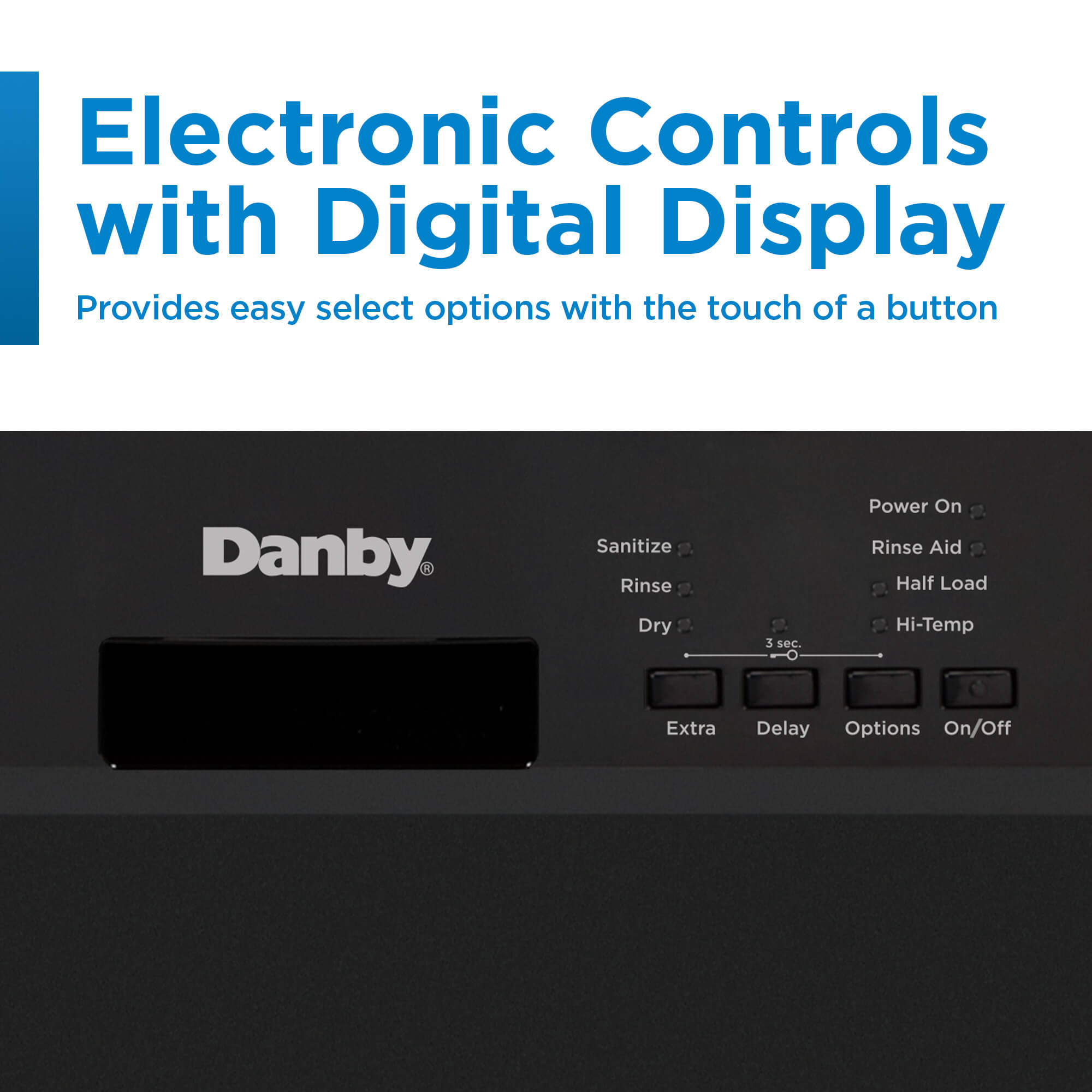 Danby DDW18D1EB 18 Inch Built-In Dishwasher - Energy Star Certified, Black Stainless Steel for Compact Kitchens, Apartments & Small Spaces