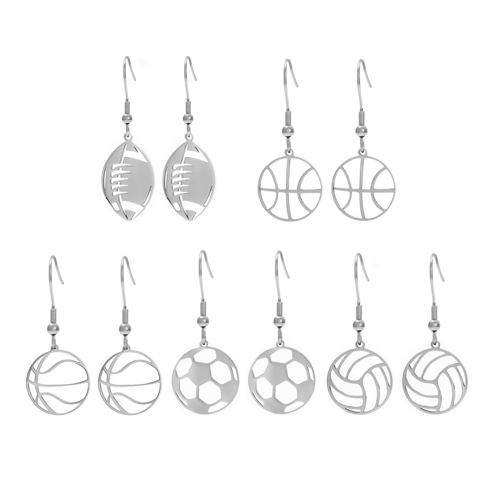 Hypoallergenic Basketball Earrings for Women - Dangle Sport Jewelry Gift for Female Athletes & Basketball Fans | Perfect for Game Day, Workout & Casual Wear