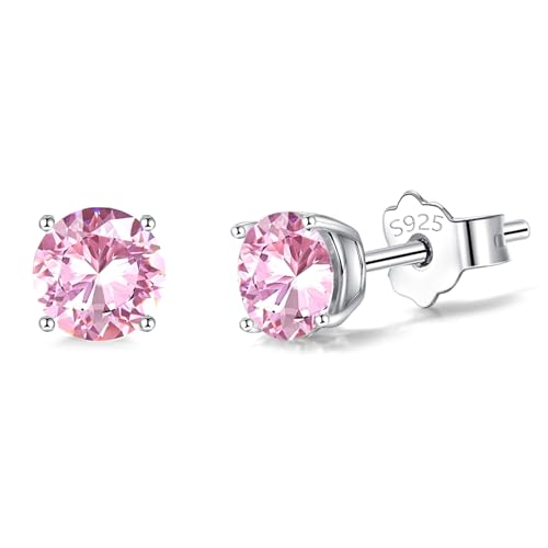 B6-Round cz-Pink