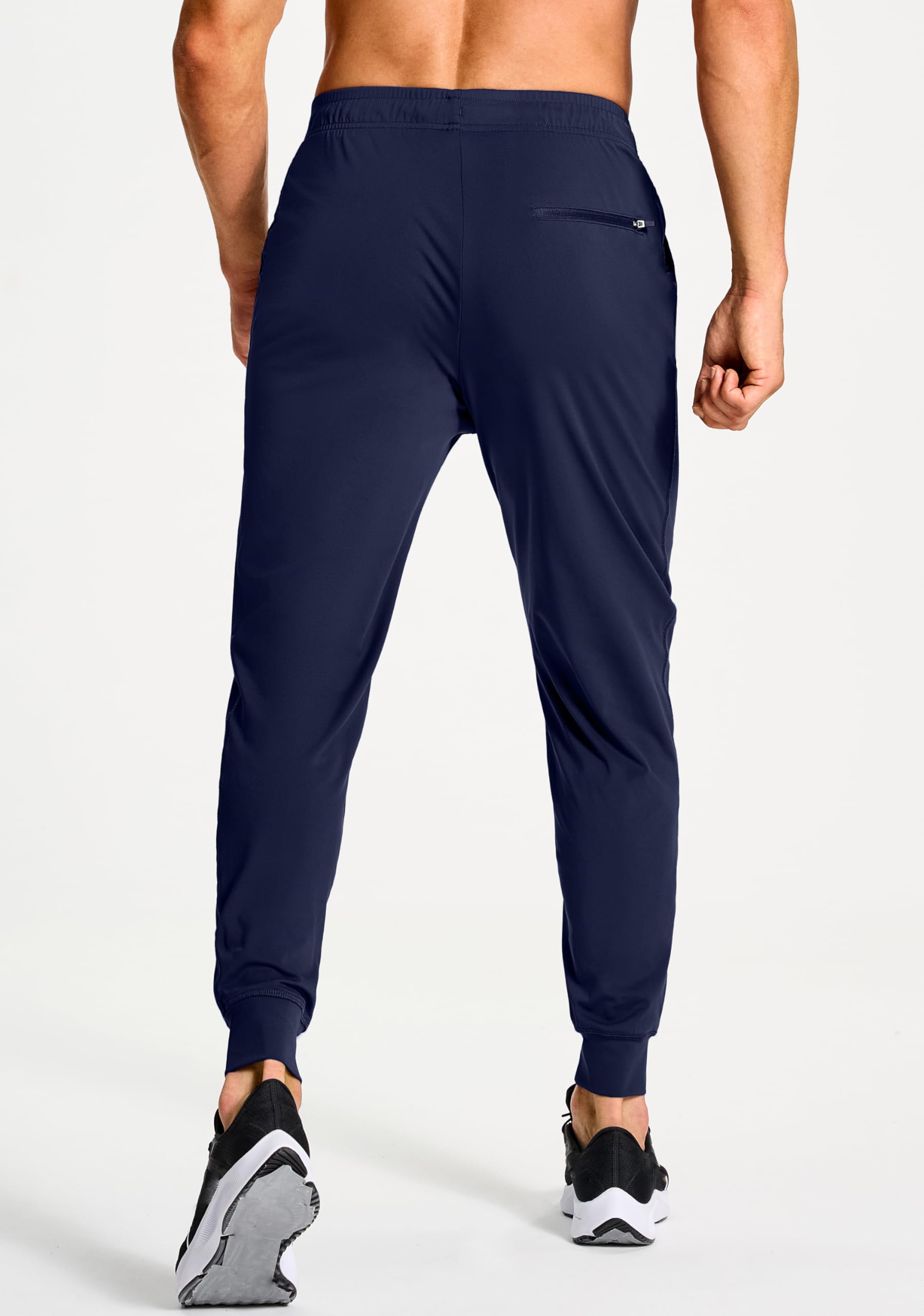 Men's Stretch Athletic Jogger Pants with Zipper Pockets - Comfortable Workout Running Gym Golf Track Sweatpants for Men | Perfect for Training, Casual Wear & Outdoor Activities