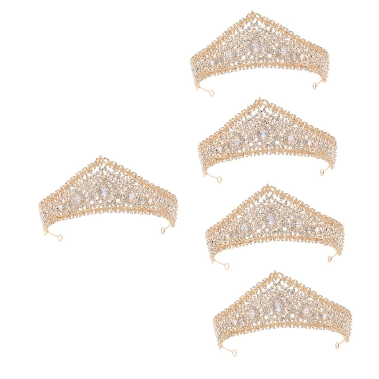 Amosfun 2-Pack Rhinestone Bridal Tiara Crowns for Women - Sparkling Wedding Headpiece for Flower Girls, Brides & Bridesmaids - Perfect for Weddings, Proms, Pageants & Special Occasions