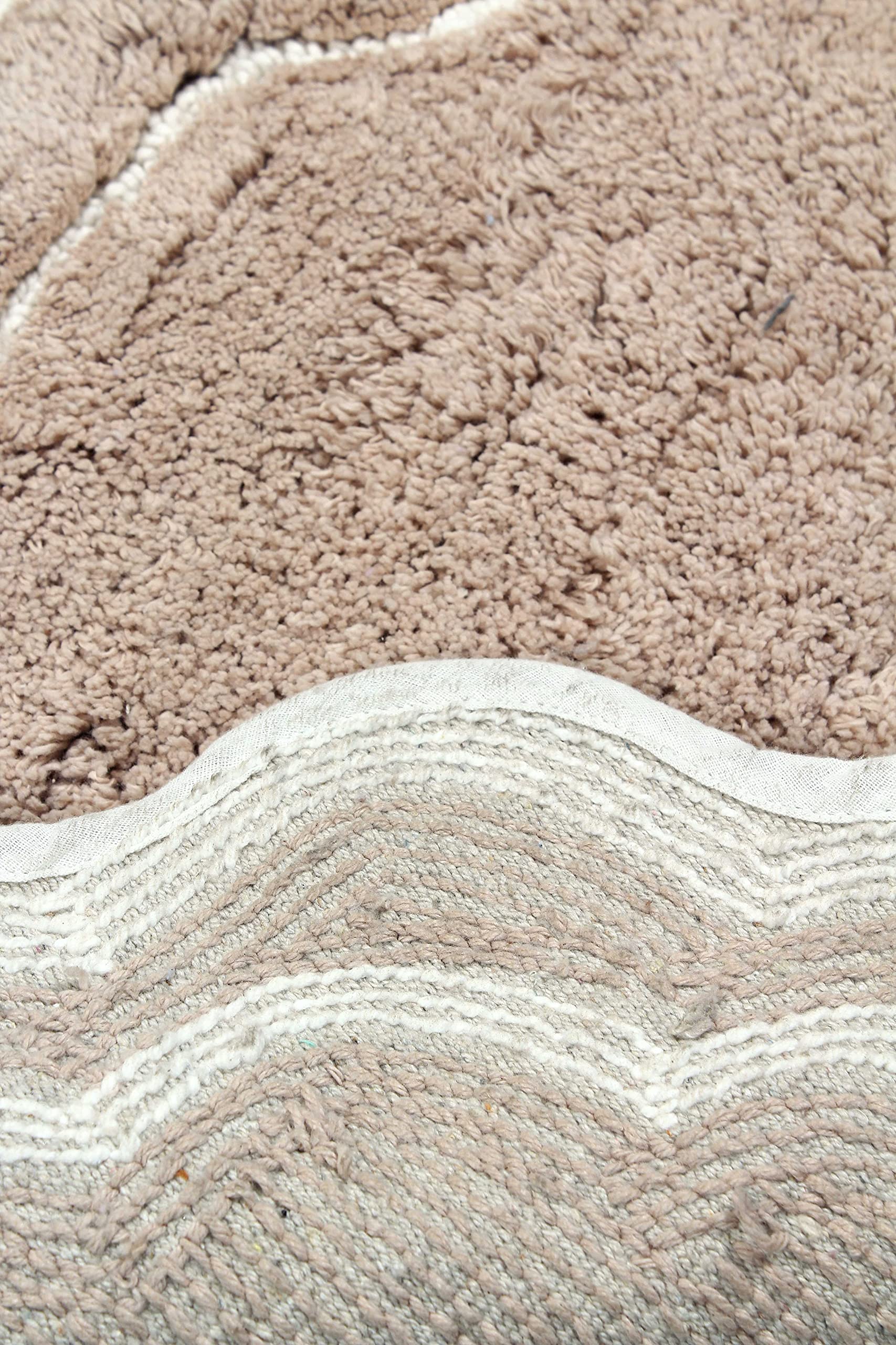 Home Weavers Allure Collection 100% Cotton Tufted Bathroom Rug - Soft, Absorbent & Non-Slip Bath Mat for Bathroom Floor - Machine Washable Runner (21