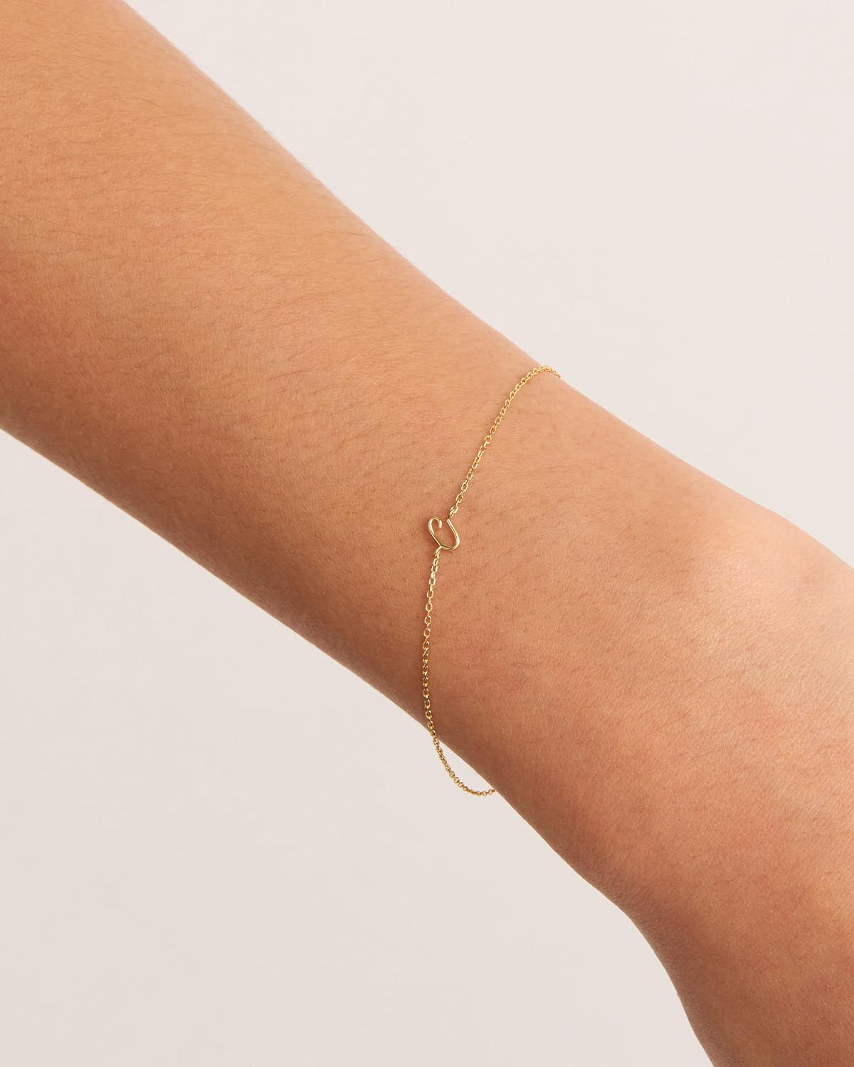14K Solid Gold Love Letter Bracelet - Dainty & Elegant Jewelry for Women, Perfect Gift for Anniversary, Valentine's Day & Special Occasions