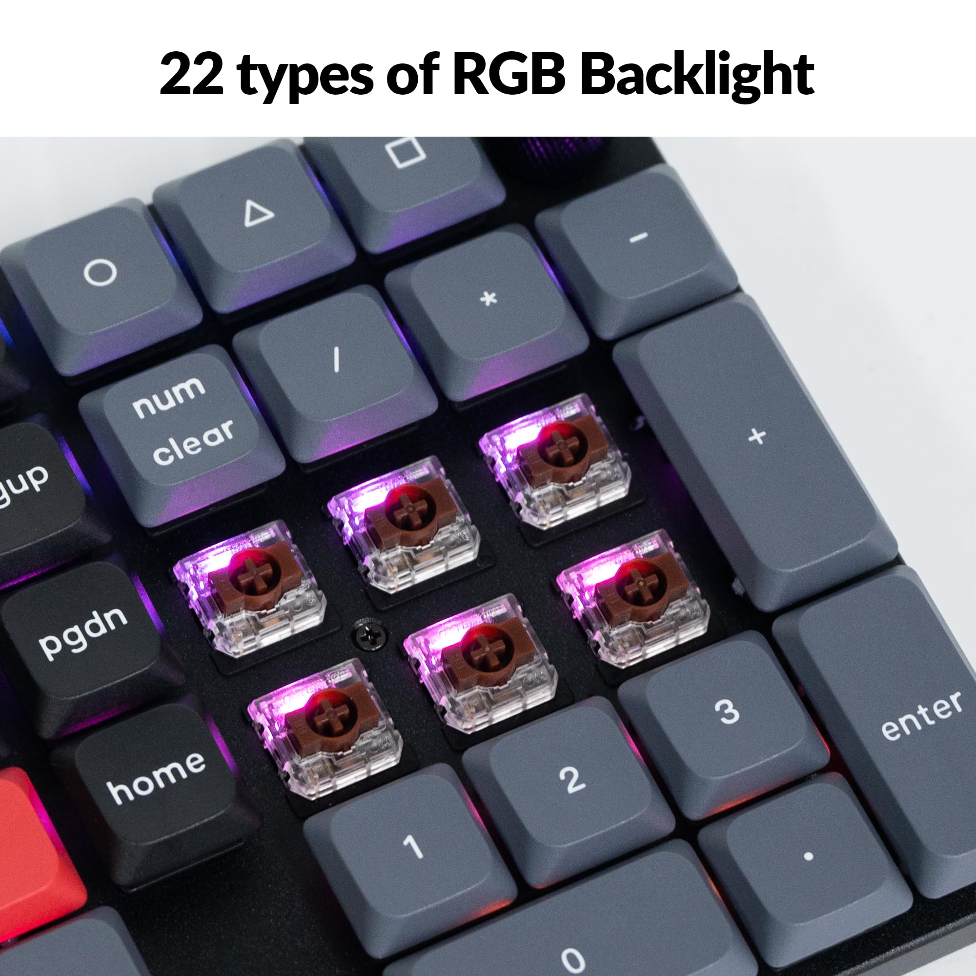 Keychron K17 Pro Low-Profile Wireless Mechanical Keyboard - QMK/VIA Programmable with Numpad & RGB Backlight - Bluetooth/Wired for Mac, Windows, Linux - Perfect for Office Work, Gaming & Coding