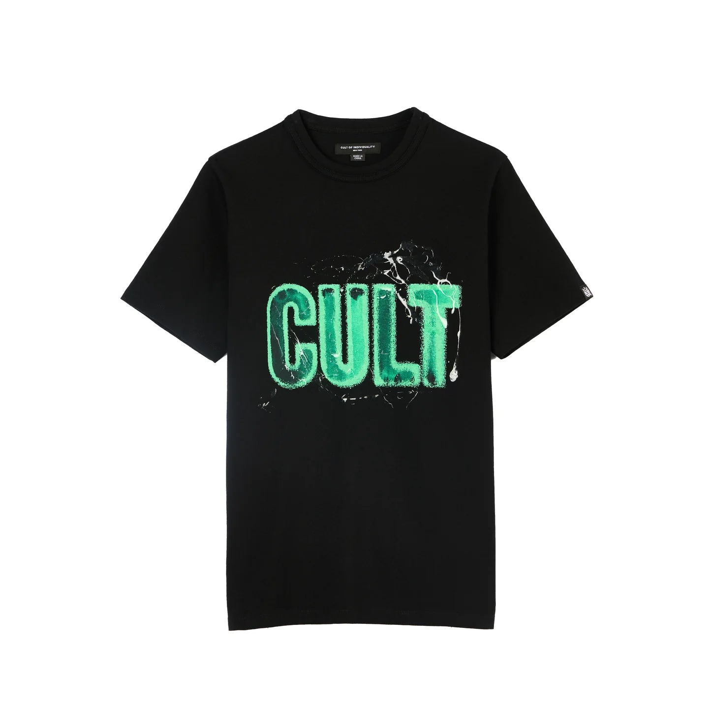 CULT OF INDIVIDUALITY Glow in the Dark T-Shirt with Logo - Trendy Unisex Graphic Tee for Night Parties & Rave Events