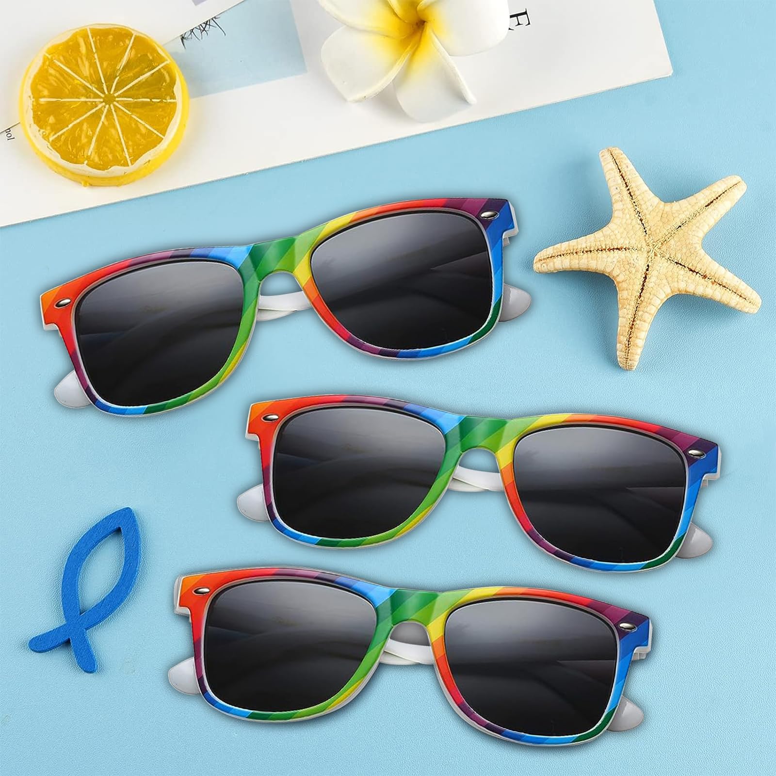 Stylish Polarized Sunglasses for Women & Men - Retro Fashion UV Protection Shades - Perfect for Halloween Parties, Beach Outings & Outdoor Activities