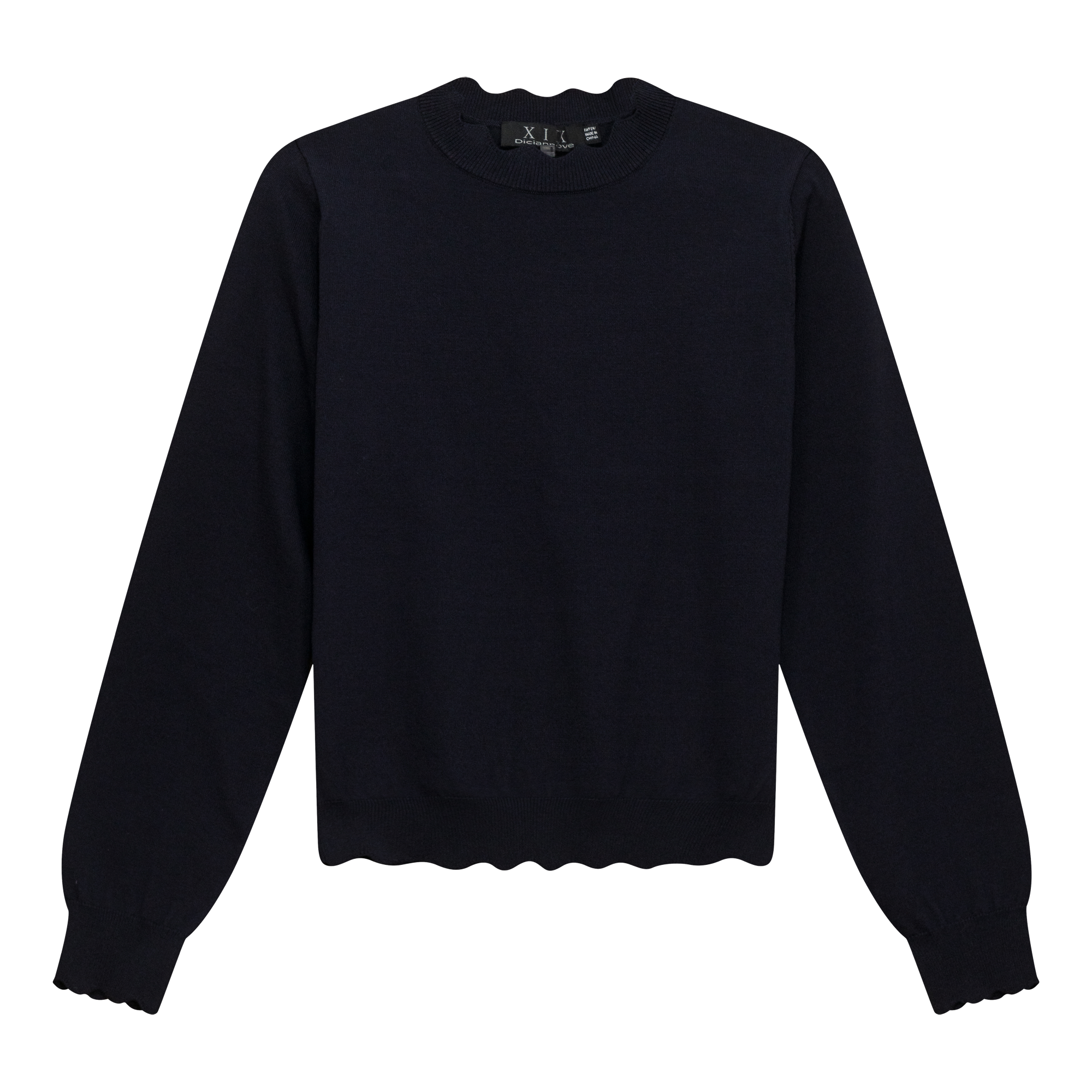 Women's Scallop Knit Top - Soft Casual T-Shirt for Everyday Wear | Perfect for Layering, Office & Weekend Outfits
