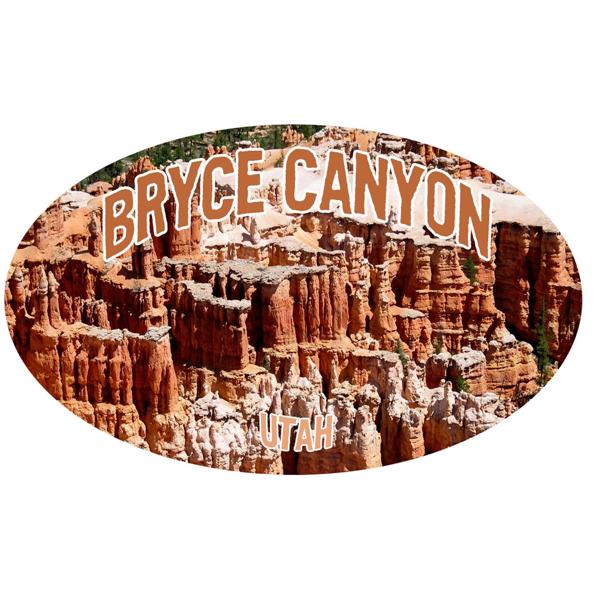 Bryce Canyon National Park Oval Car Bumper Sticker - Waterproof Vinyl Decal for Cars, Laptops, Windows | Perfect for Travel Enthusiasts & National Park Lovers