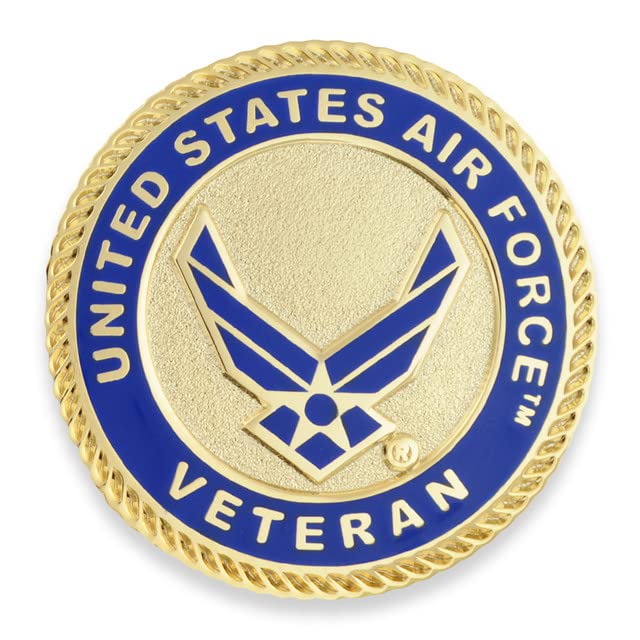 Air Force Veteran Cloisonné Gold Plated