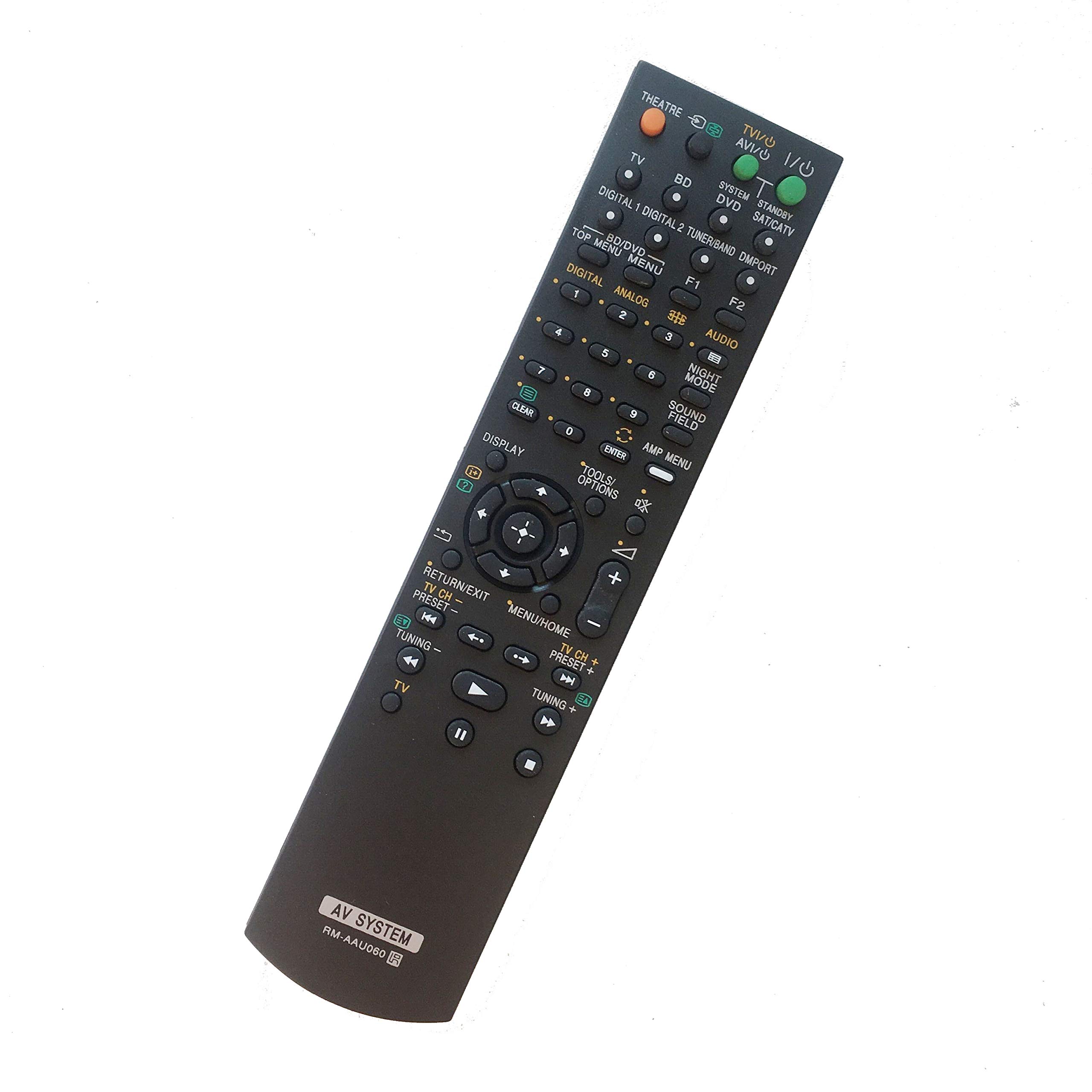 Original Sony RM-AAU060 RM-AAU029 Replacement Remote Control for Sony AV Receivers STR-DG500 STR-DG600 STR-K1600 STR-KS360 STR-KS360S STR-V50 HT-IS100 SS-IS15 HT-CT100 HT-FS3 SA-WFS3 - Perfect for Home Theater & Audio System Control