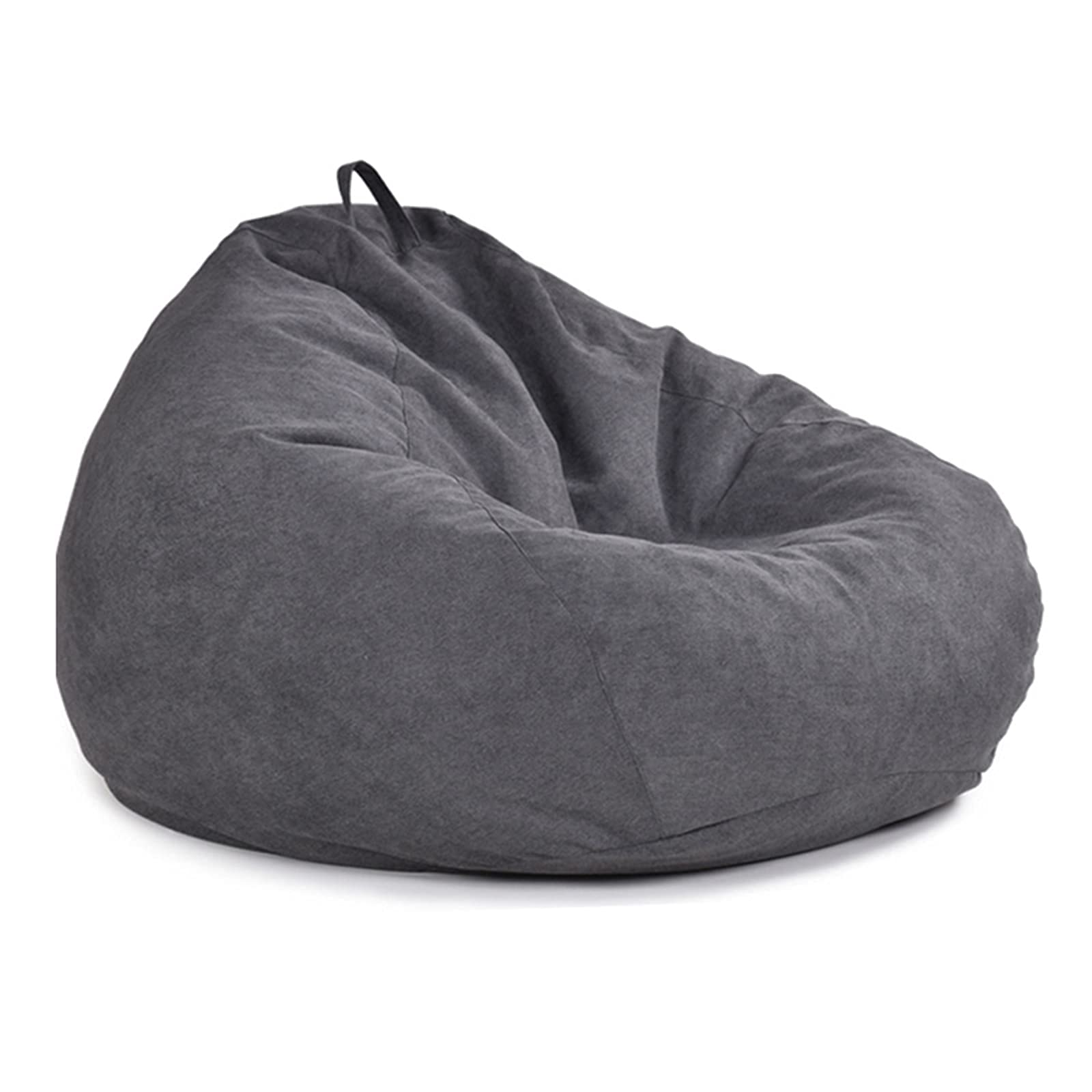XJZKA Classic Bean Bag Chair Cover Without Filler - Large 80x100cm Washable Lazy Lounger Storage Sofa Cover for Adults & Kids - Black | Perfect for Living Room, Bedroom, Dorm, Game Room & Outdoor Relaxation