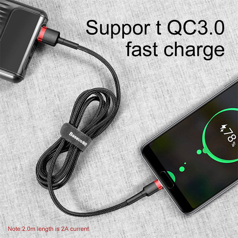 BASEUS 0.5M USB C Charging Cable (3A) | Cafule Series QC3.0 Type C Fast Charger Cable