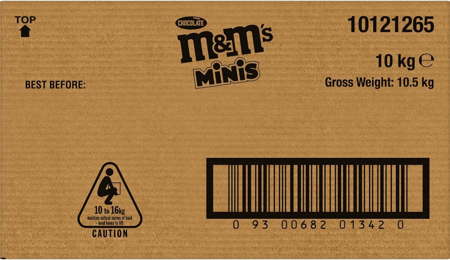 Mars M&M's Mini Milk Chocolate Candy Bulk 10kg (22 lbs) - Perfect for Parties, Baking, Halloween & Christmas Treats