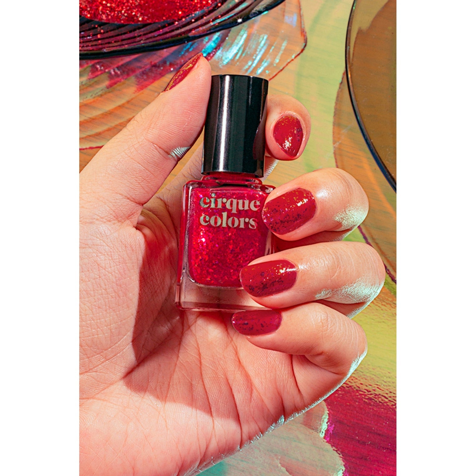 Cirque Colors Candy Apple Red Nail Polish - 0.37 oz Long Lasting Vegan & Cruelty-Free Nail Lacquer - Perfect for Manicures, Pedicures & Special Occasions