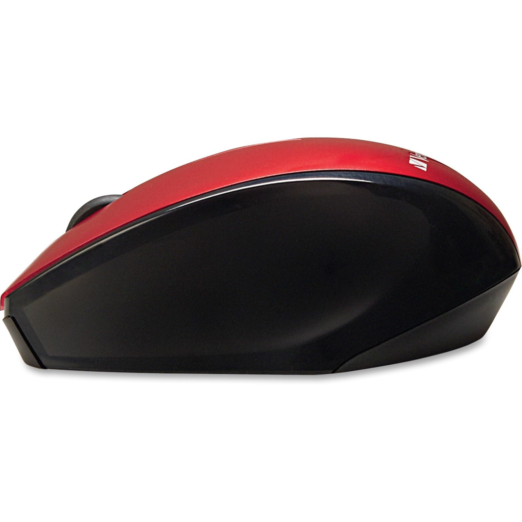 Verbatim Wireless Multi Trac Blue LED Optical Mouse - Red (97995) | Ergonomic Computer Mouse for Laptop, PC, Mac | Perfect for Office Work, Gaming & Travel Use