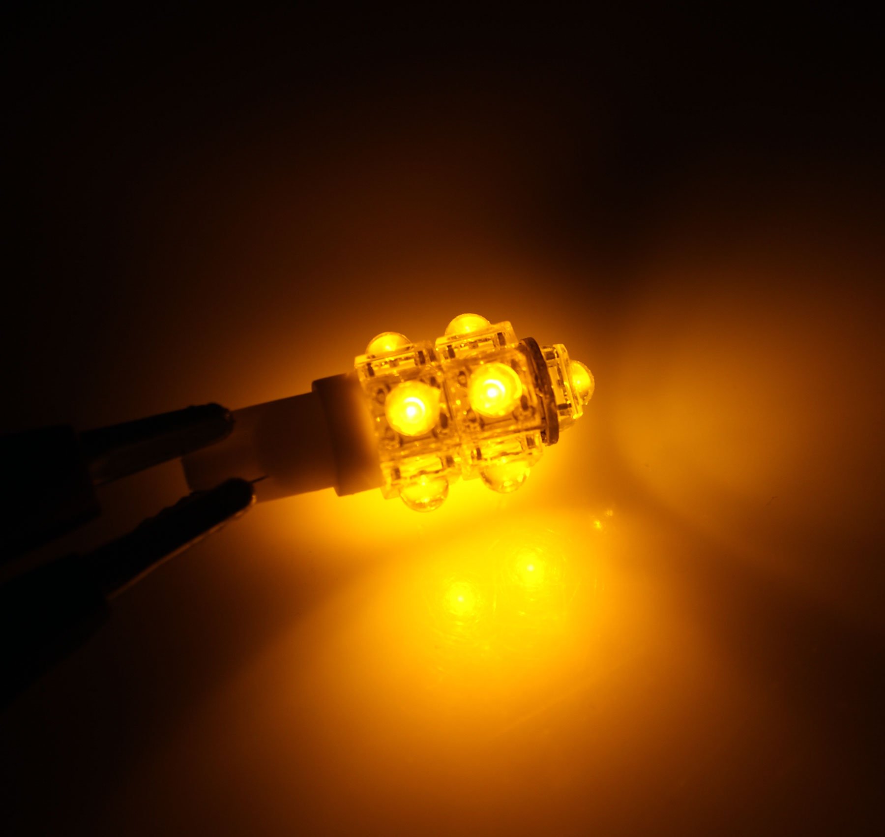 TuningPros LEDUHL-T10-Y9 Yellow LED Under Hood Light Bulbs - T10 Wedge Base, 9 Flux LED, 2-Pack - Perfect for Car Engine Bay, Truck Compartment & Automotive Interior Lighting