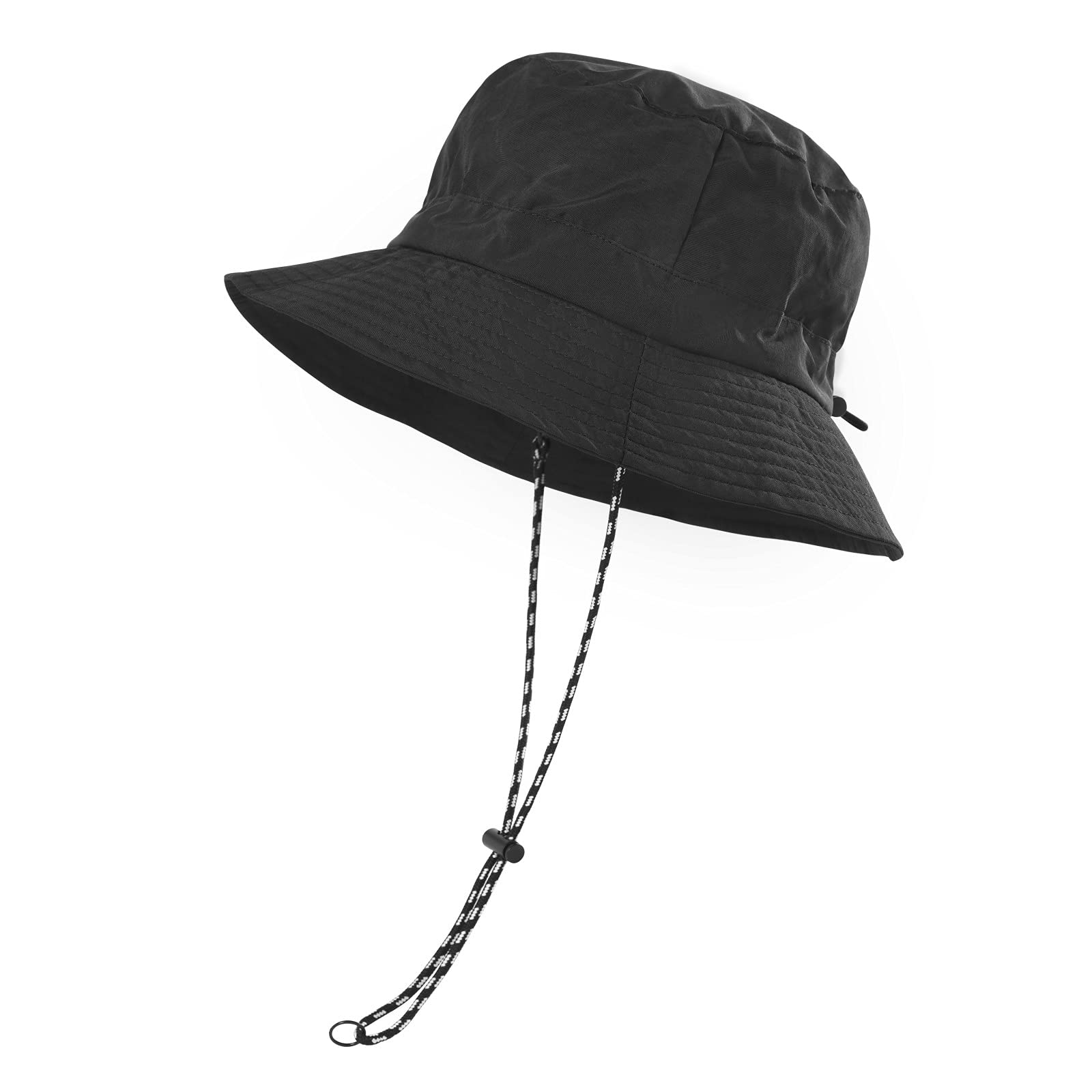 Stylish UV Protection Wide Brim Sun Hat for Women & Men - Quick Dry Packable Boonie Hat for Beach, Summer Outdoor, Camping, Hiking - Fashionable & Functional (Black, 56-59cm) - Perfect for Travel, Gardening, and Outdoor Adventures
