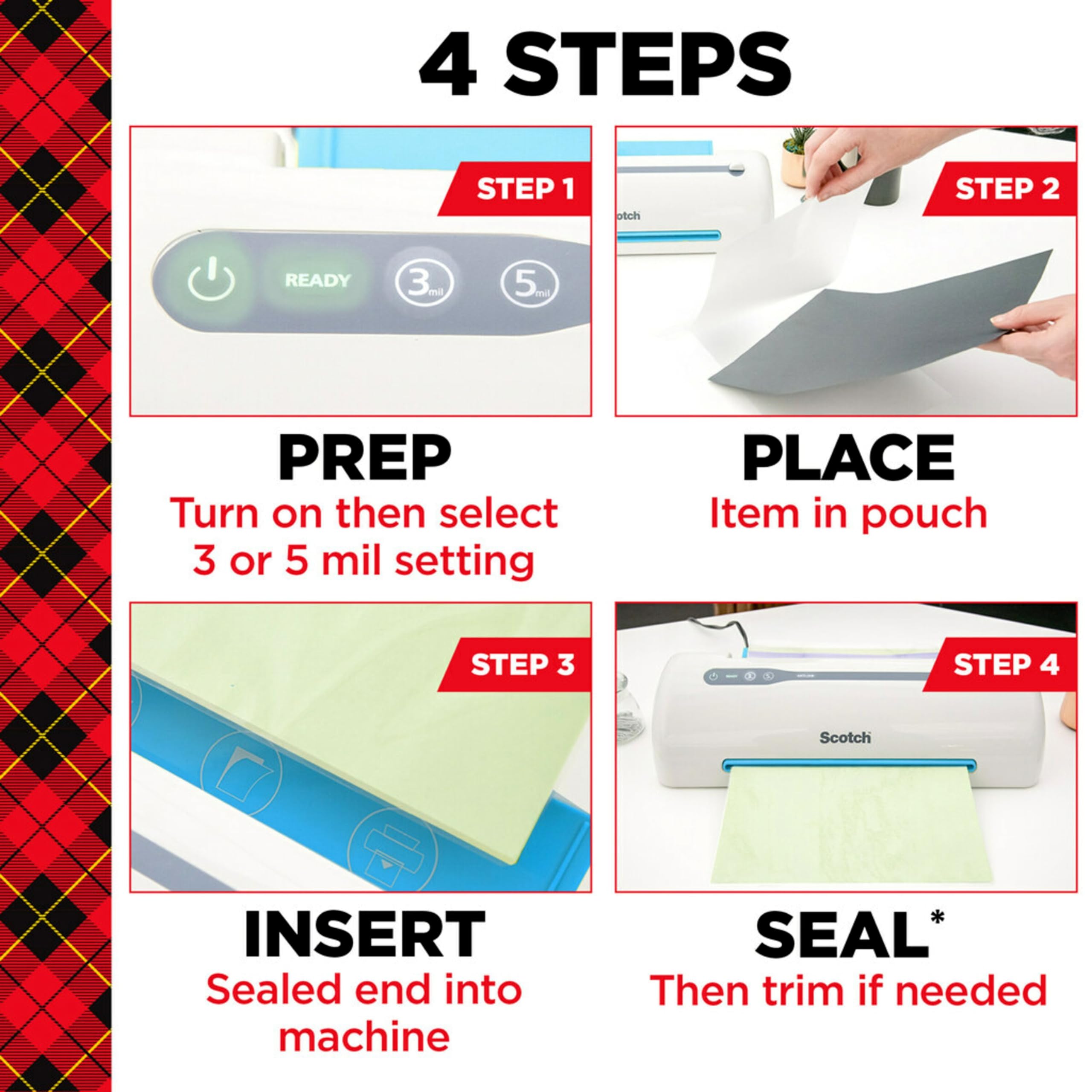 Scotch Thermal Laminating Pouches 100 Pack - 5 Mil Clear Laminator Sheets for Business Cards, Photos (4.3x6.3 in), Banners & Documents - Perfect for Office, School & Home Use - Protect & Preserve Important Papers