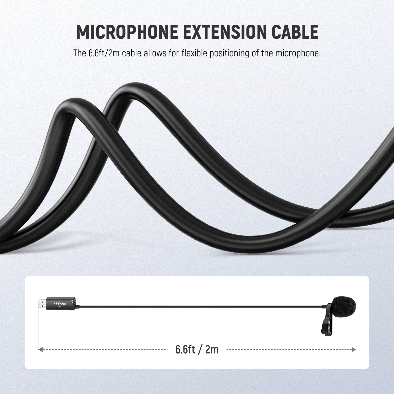 NEEWER LM2 Plug & Play Omnidirectional USB Lapel Microphone with 3.5mm TRS Jack - Perfect for Podcasting, Streaming, Interviews & Online Meetings